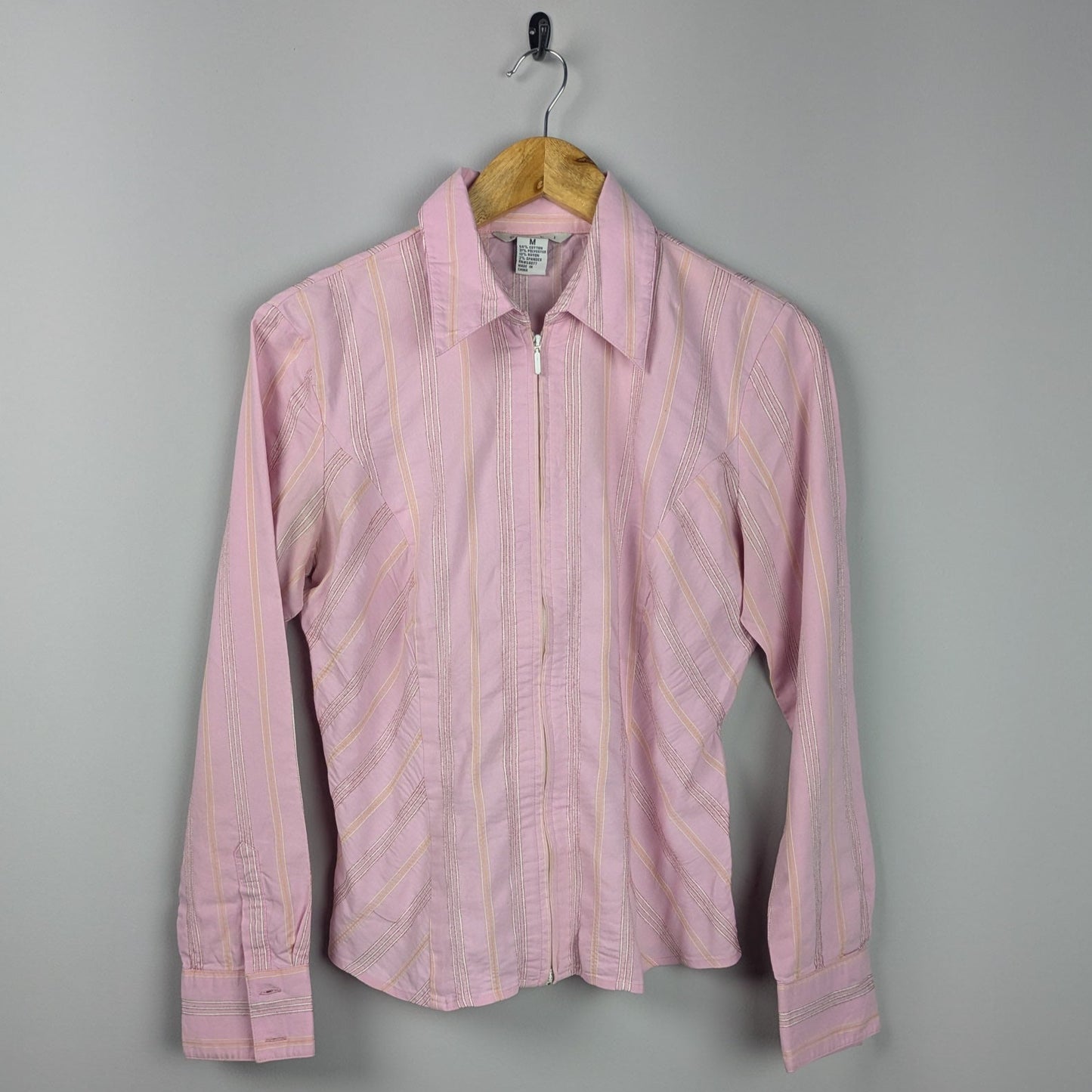 Striped Zip-Up Shirt