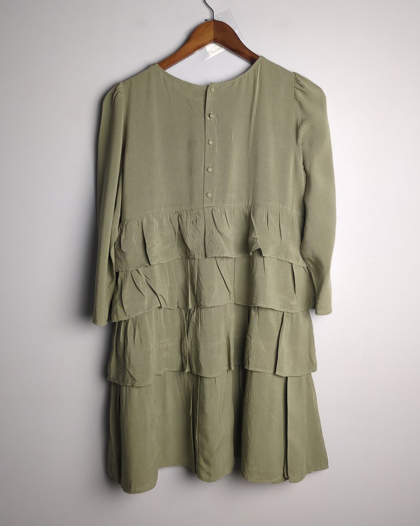 Zara Green Ruffle Blouse