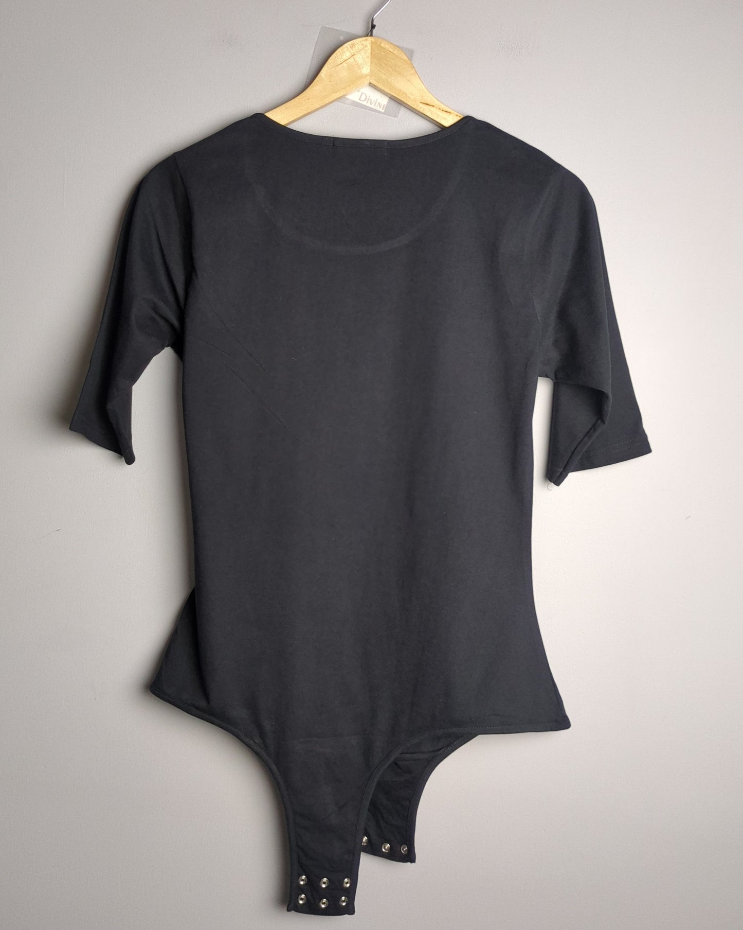 Miss Chase Black Basic Bodysuit