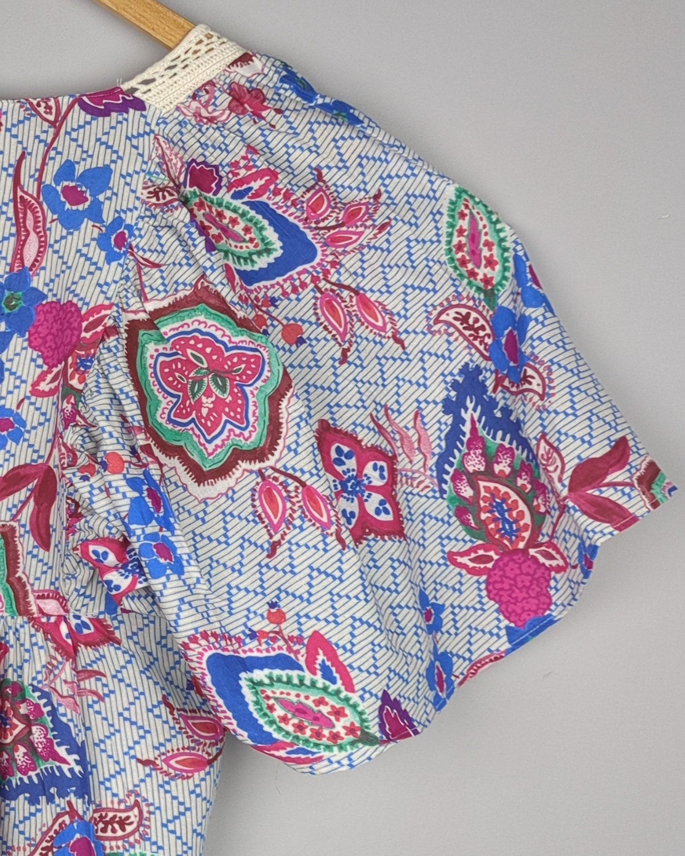 Zara Blue Floral Blouse