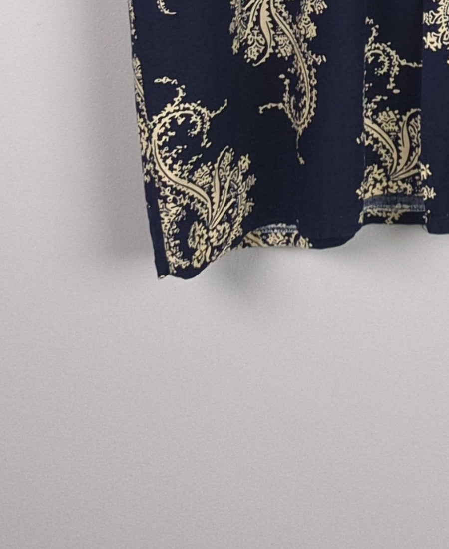 Navy Paisley