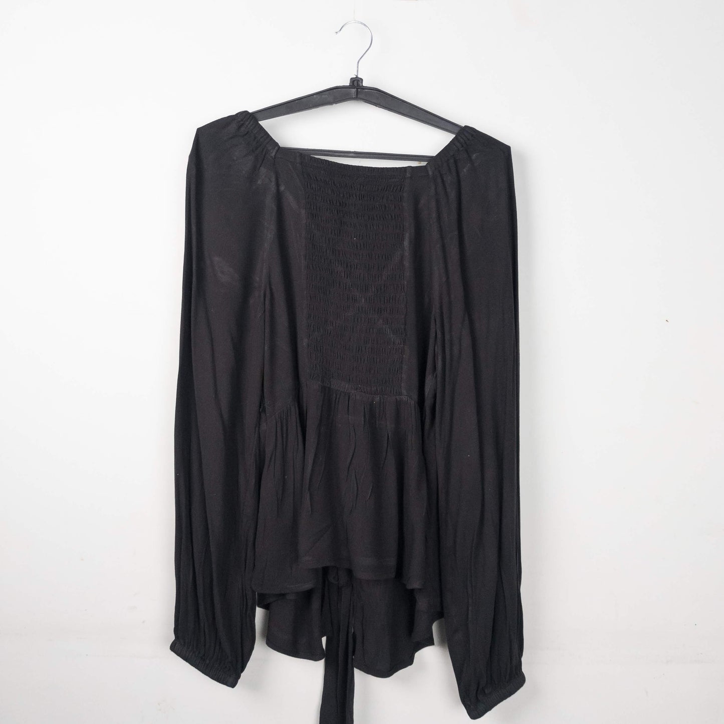 Black Tie Front Top