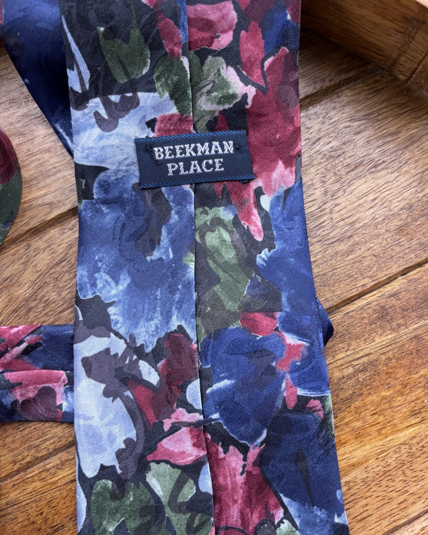 Beekman Place Wine Floral Necktie