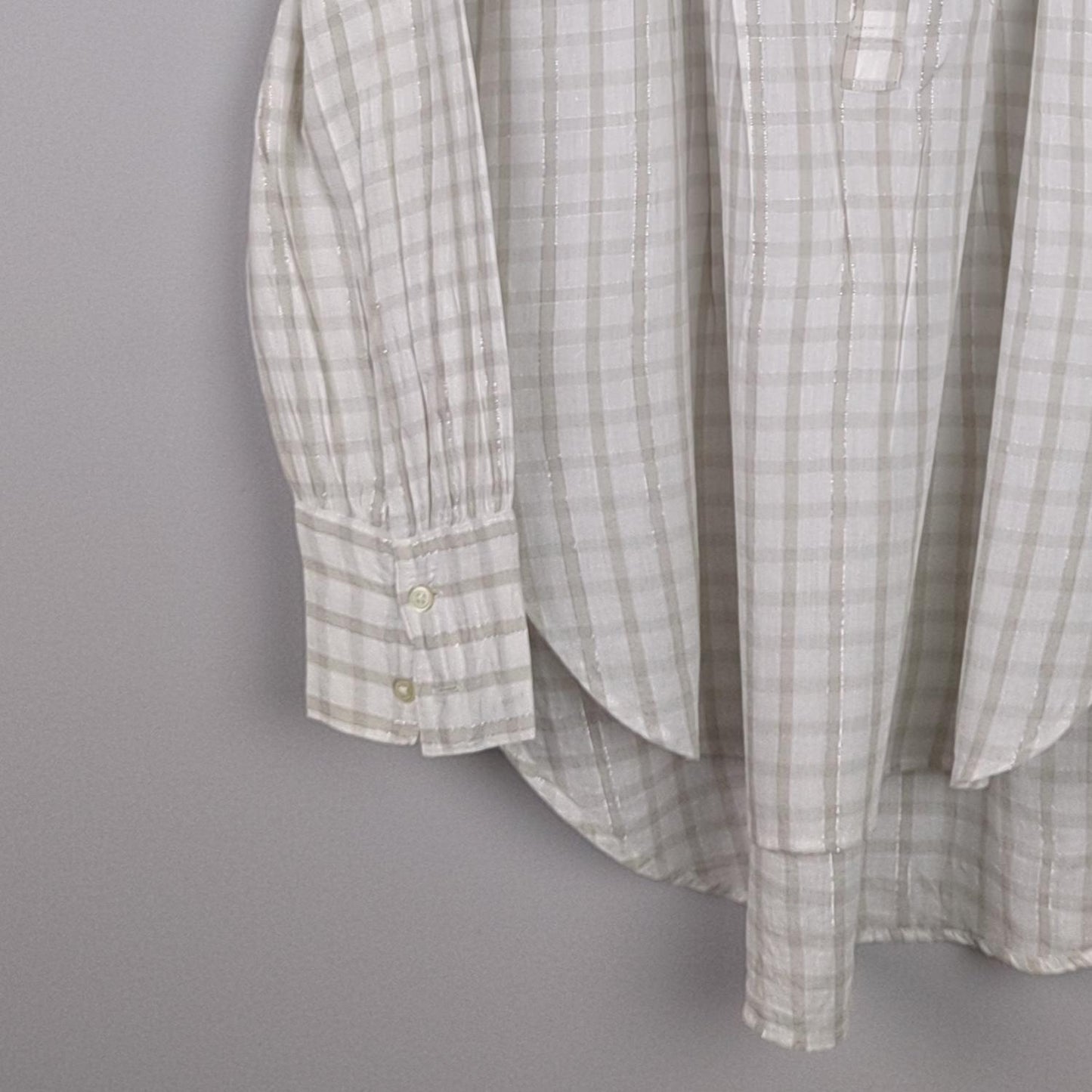 LOFT Plaid Long Sleeve Blouse