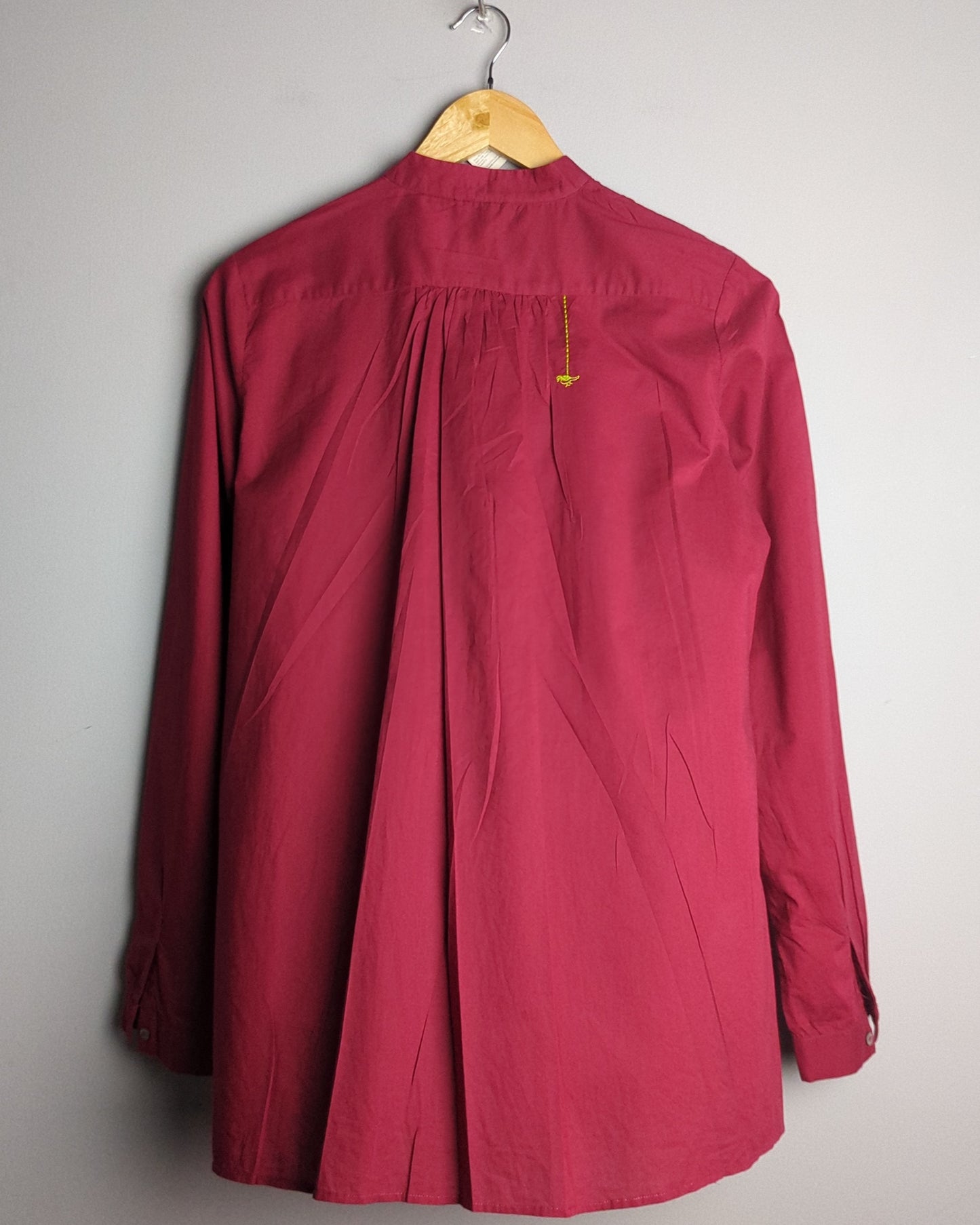 Wine Mandarin Shirt