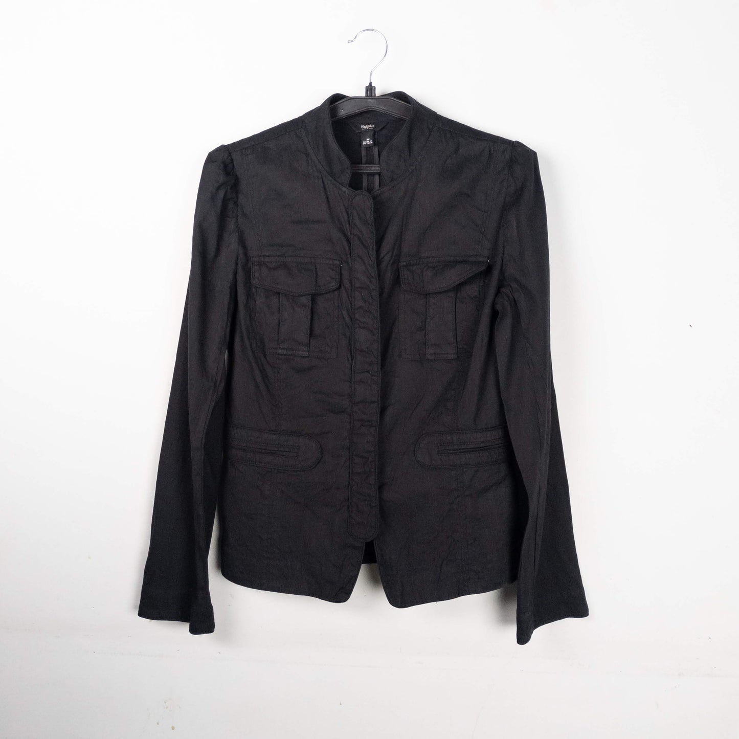 Black Military Style Shacket