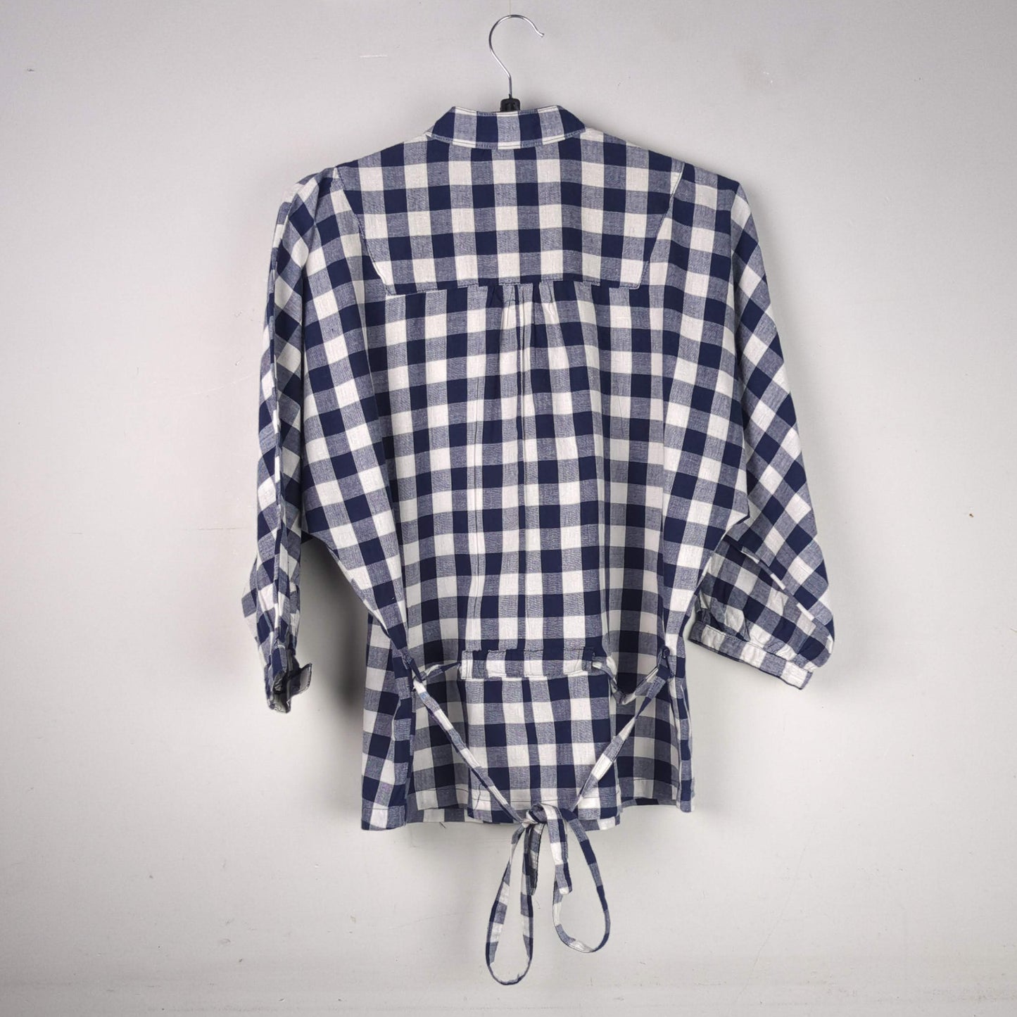Plaid Button-Down Blouse