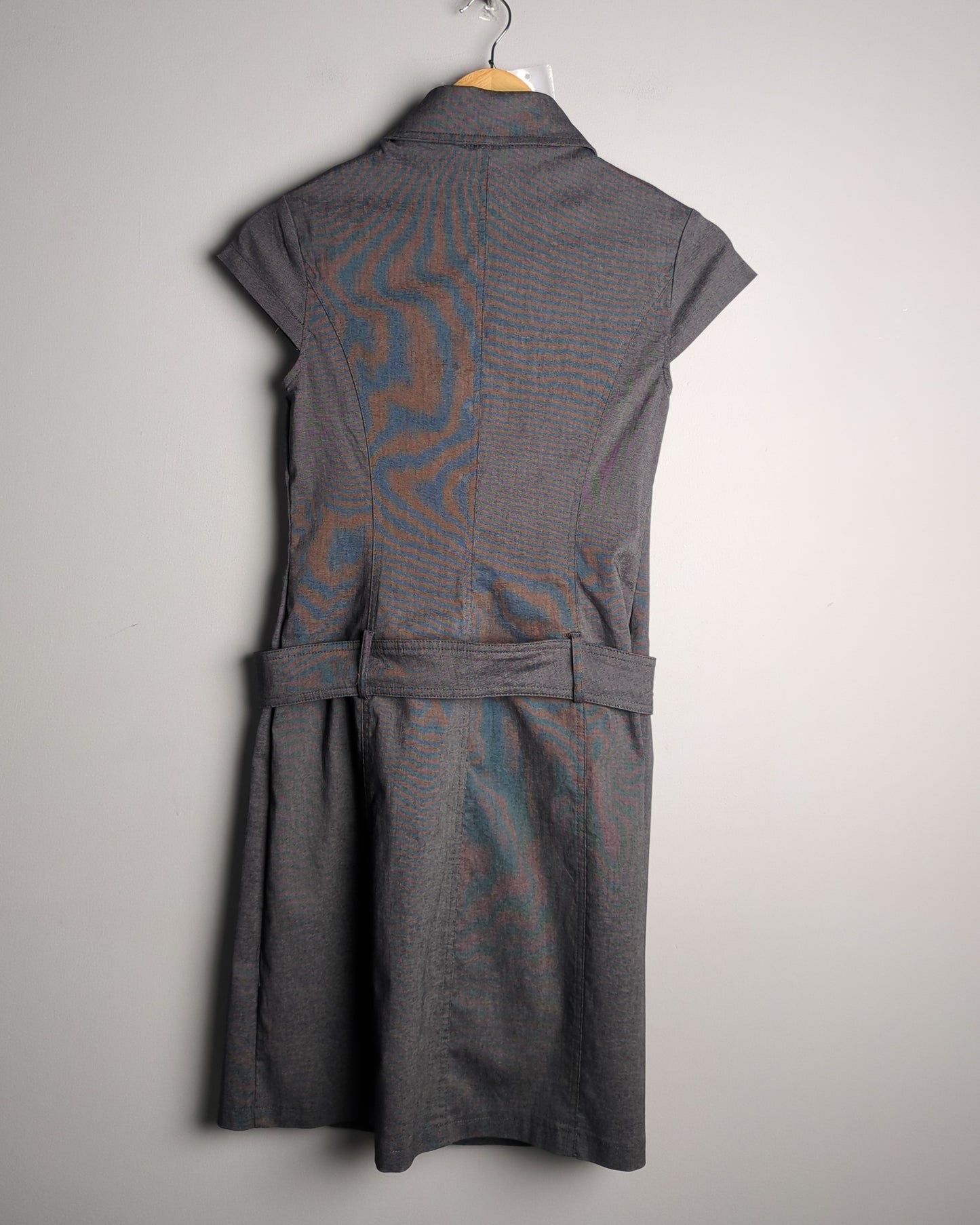 Dianyali Gray Shirt Dress