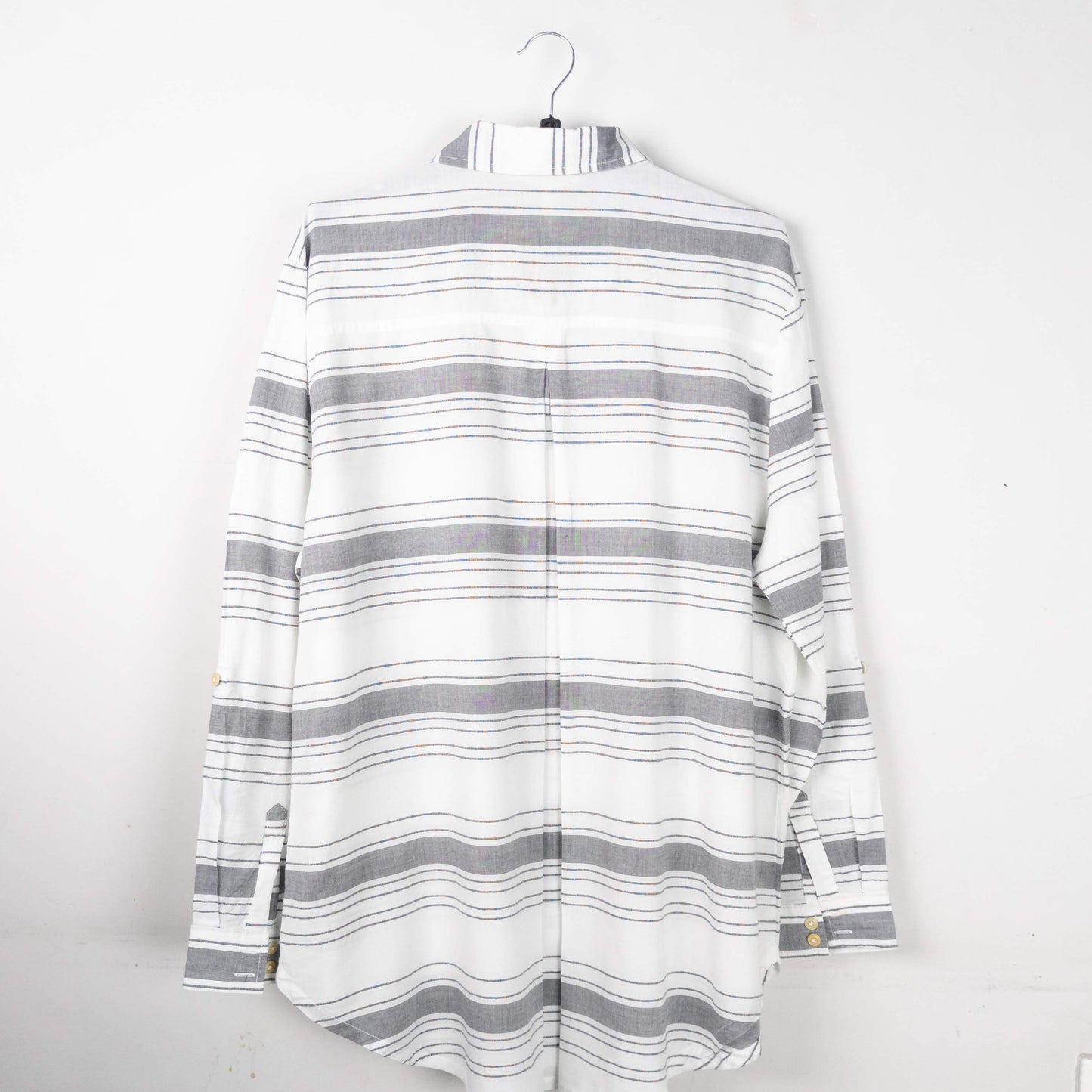 Horizontal Striped Button-Down Shirt