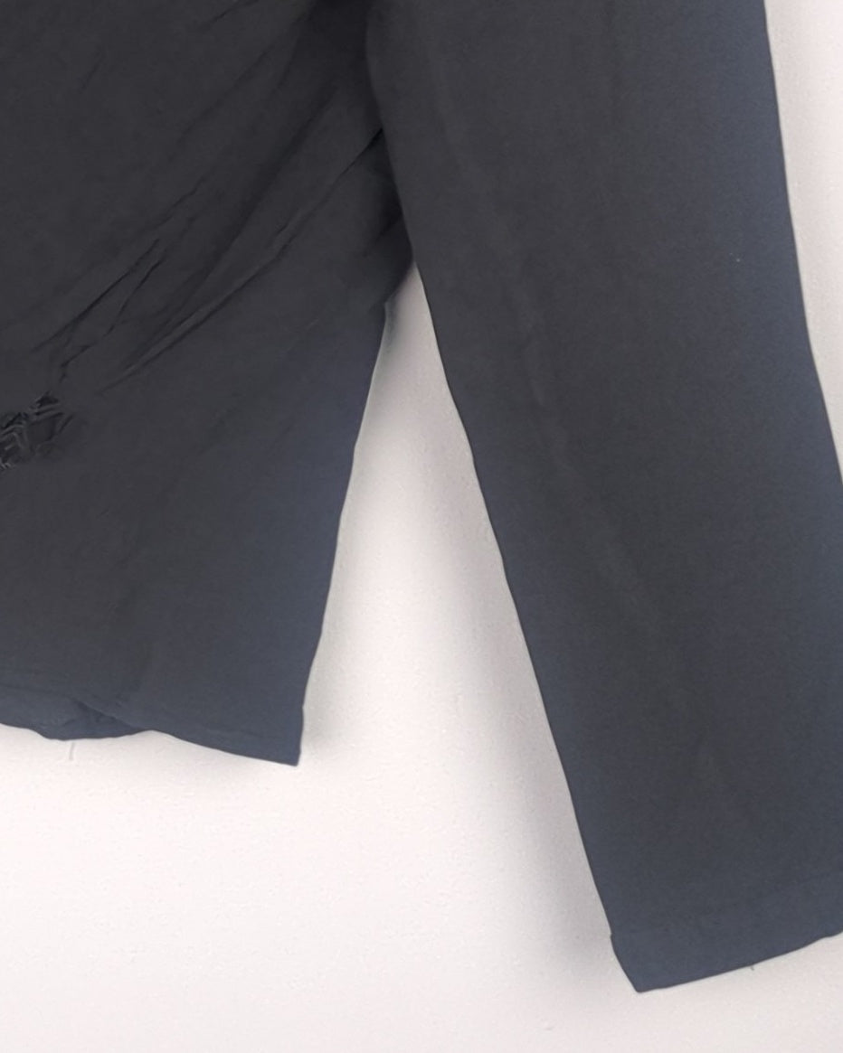 J Brand Black Keyhole Blouse
