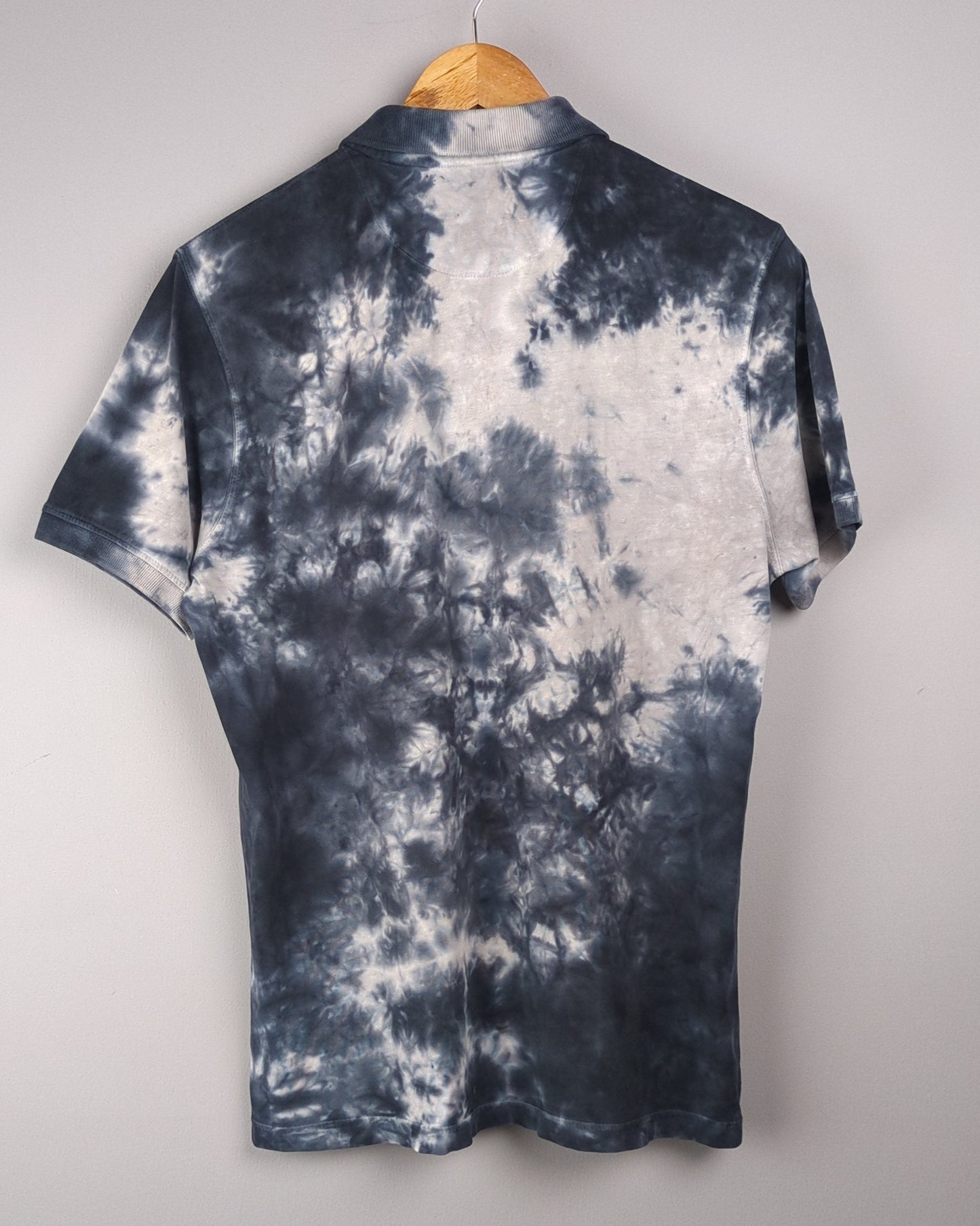 Men's Polo: Cottonworld Blue Tie-dye