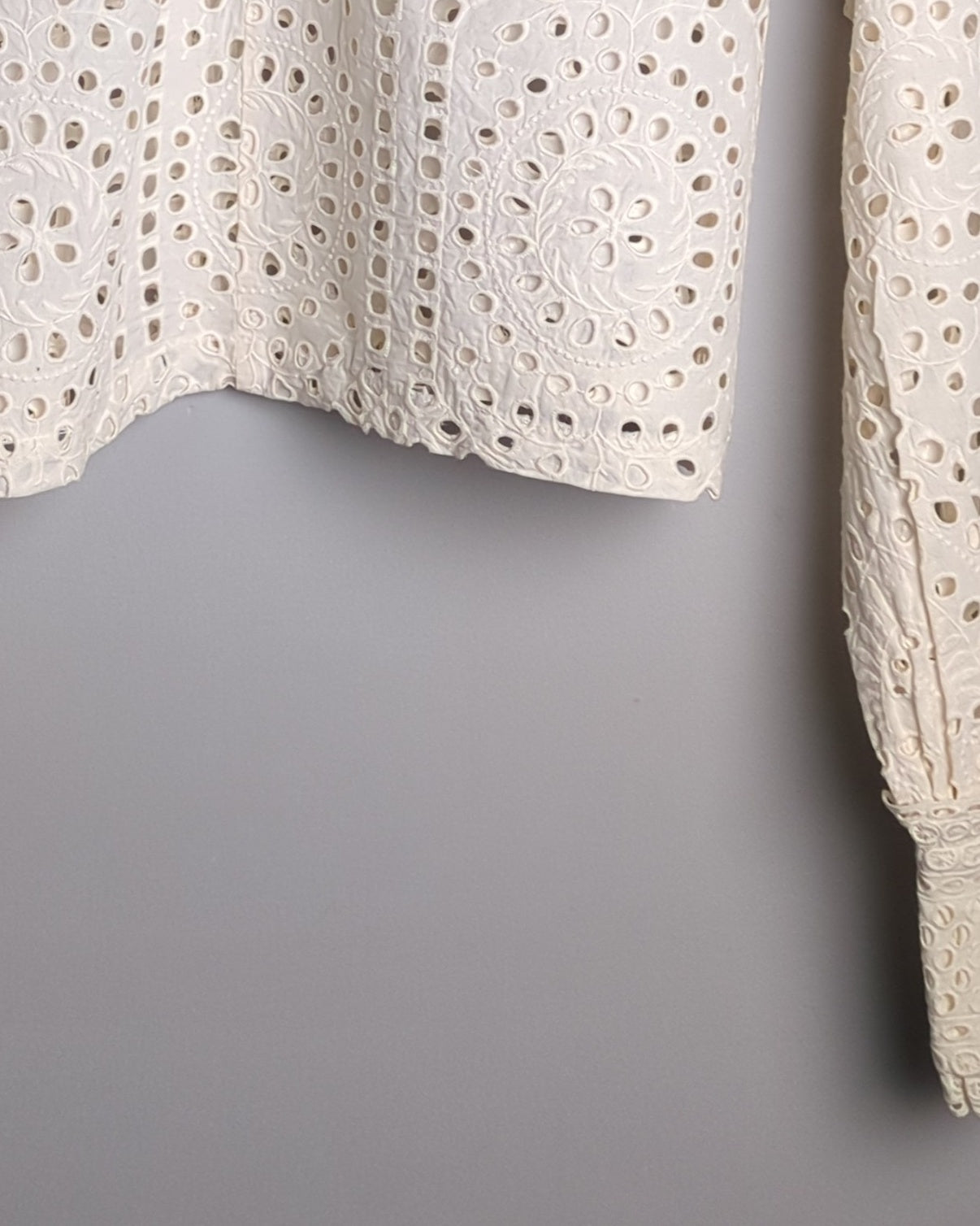 H&M White Eyelet Blouse