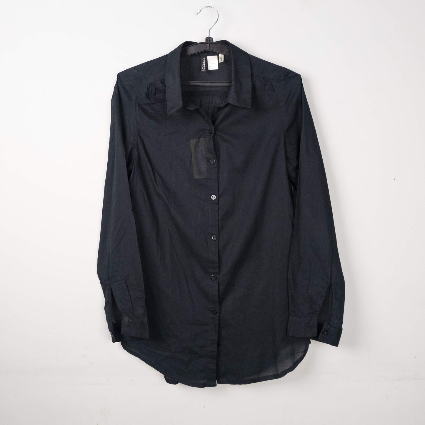 Black Long Sleeve Button-Down Shirt
