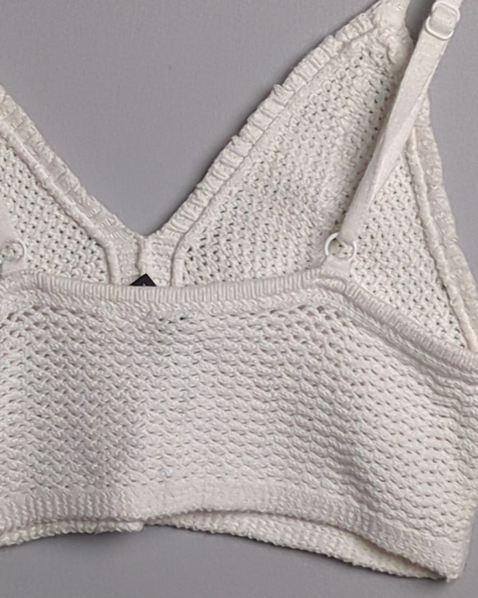 H&M Divided White Knit Bralette
