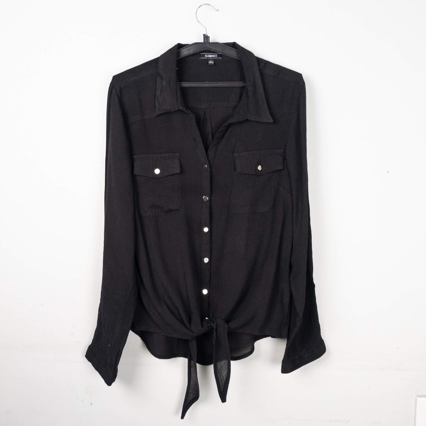 Black Tie Front Shirt