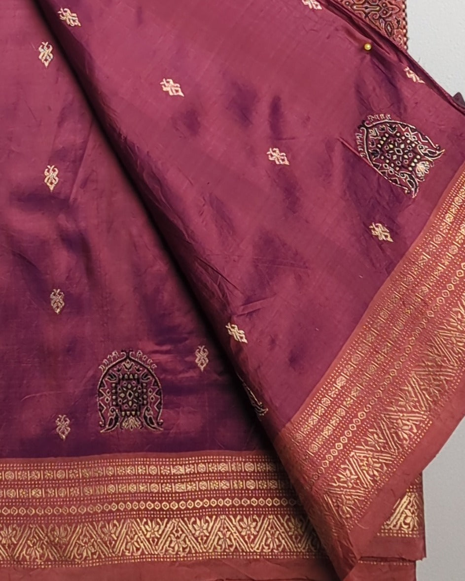Wine Printed Saaree