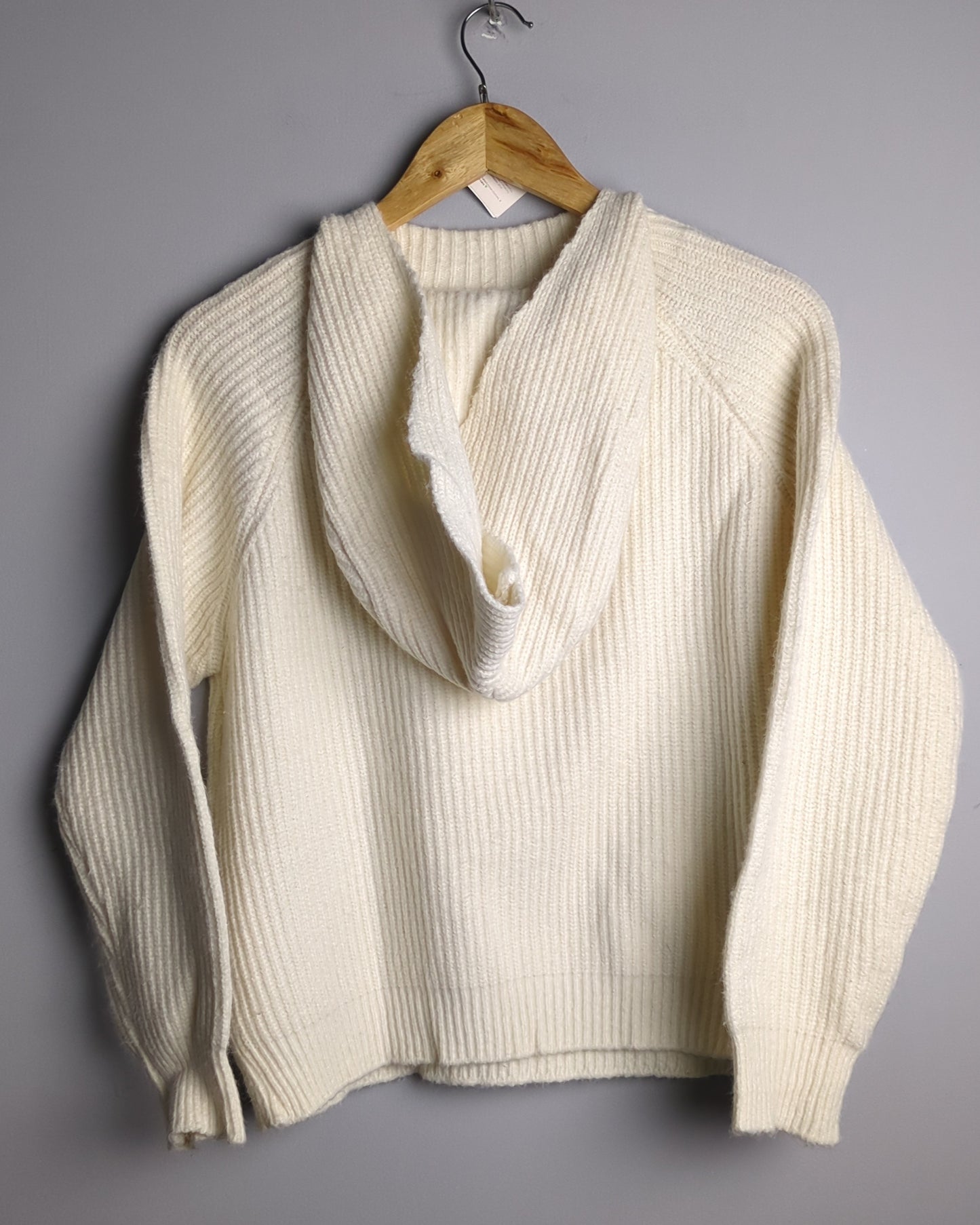White Ribbed Sweater