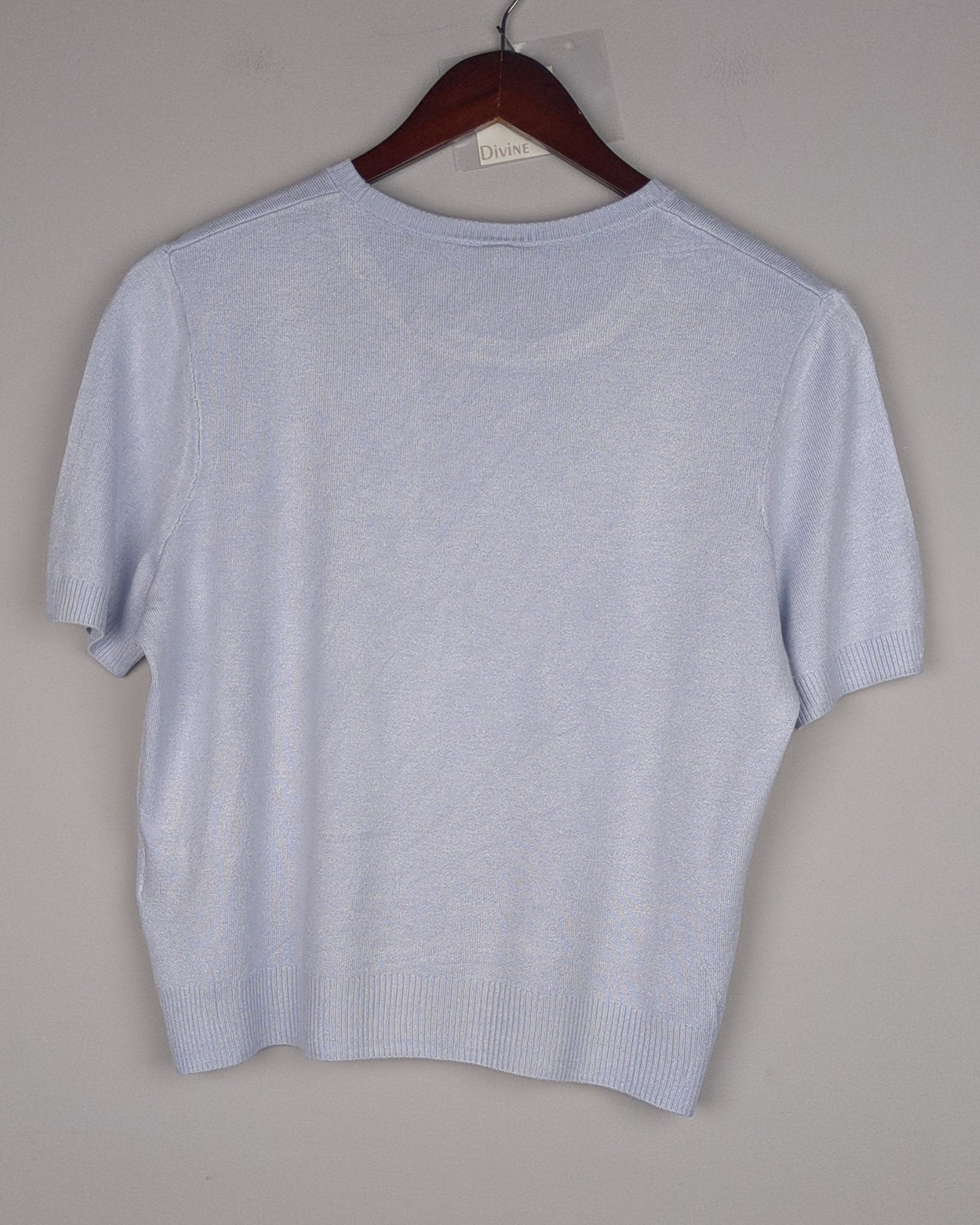 Divided Blue Knitted Sweater