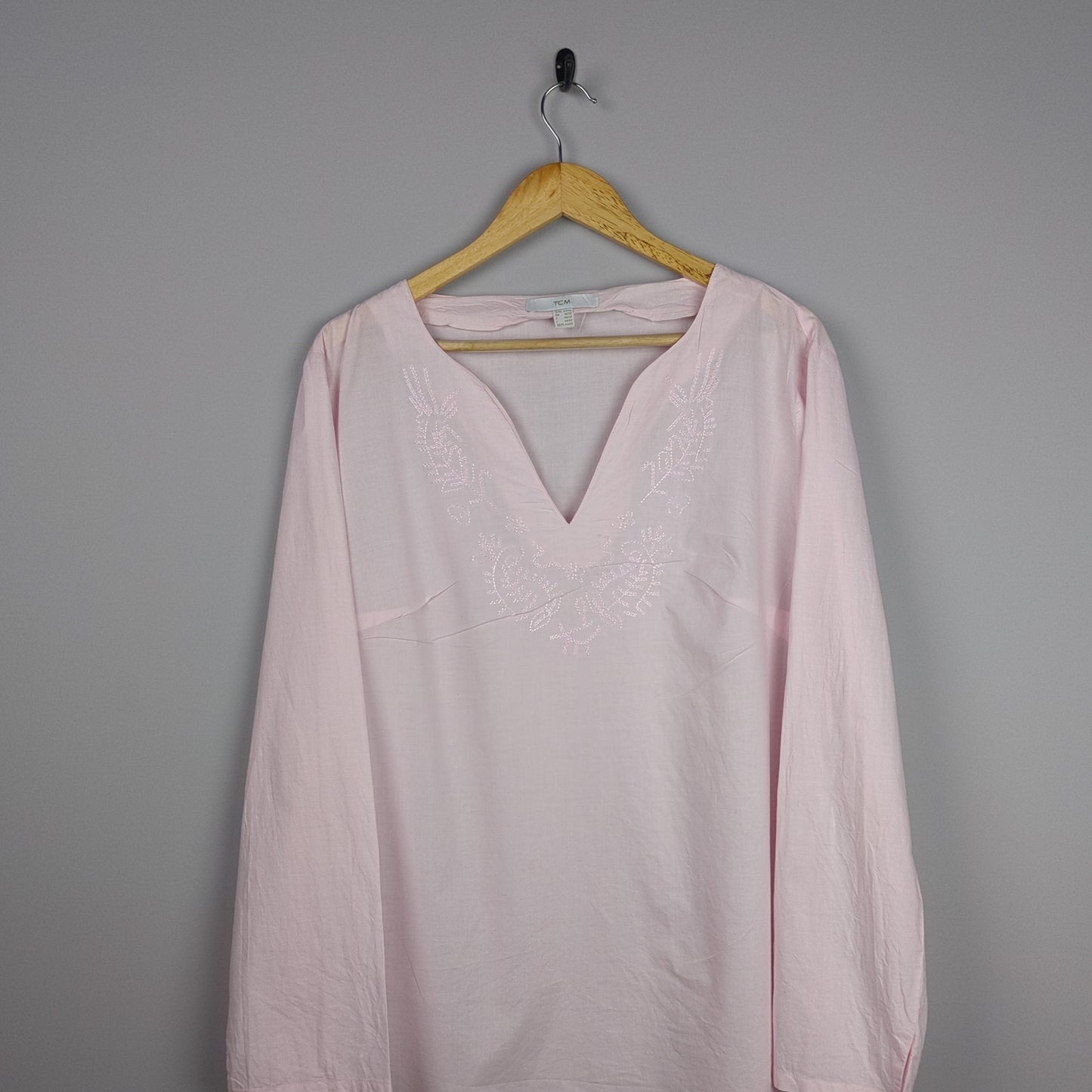 Pink Embroidered