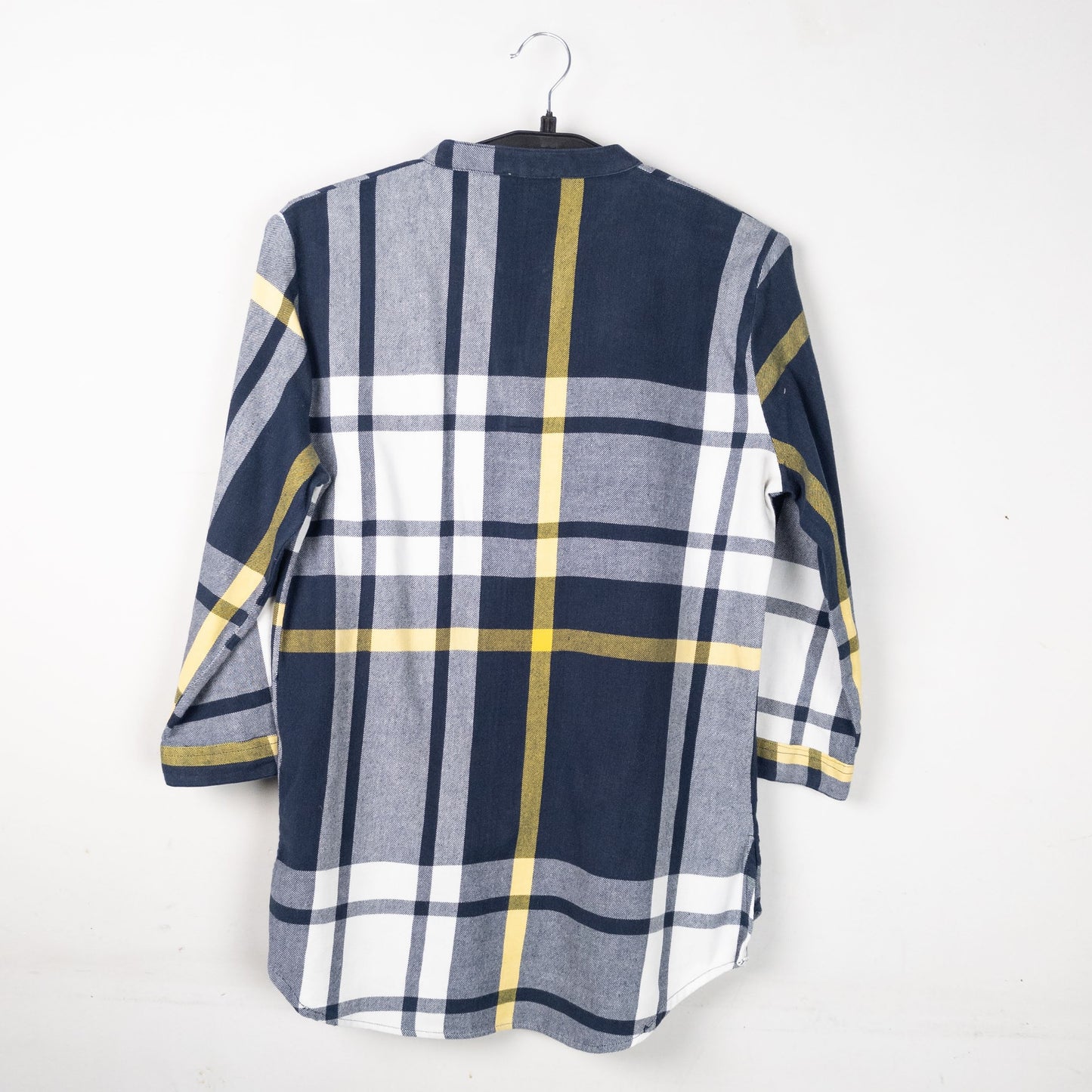 Plaid 3/4 Sleeve Blouse