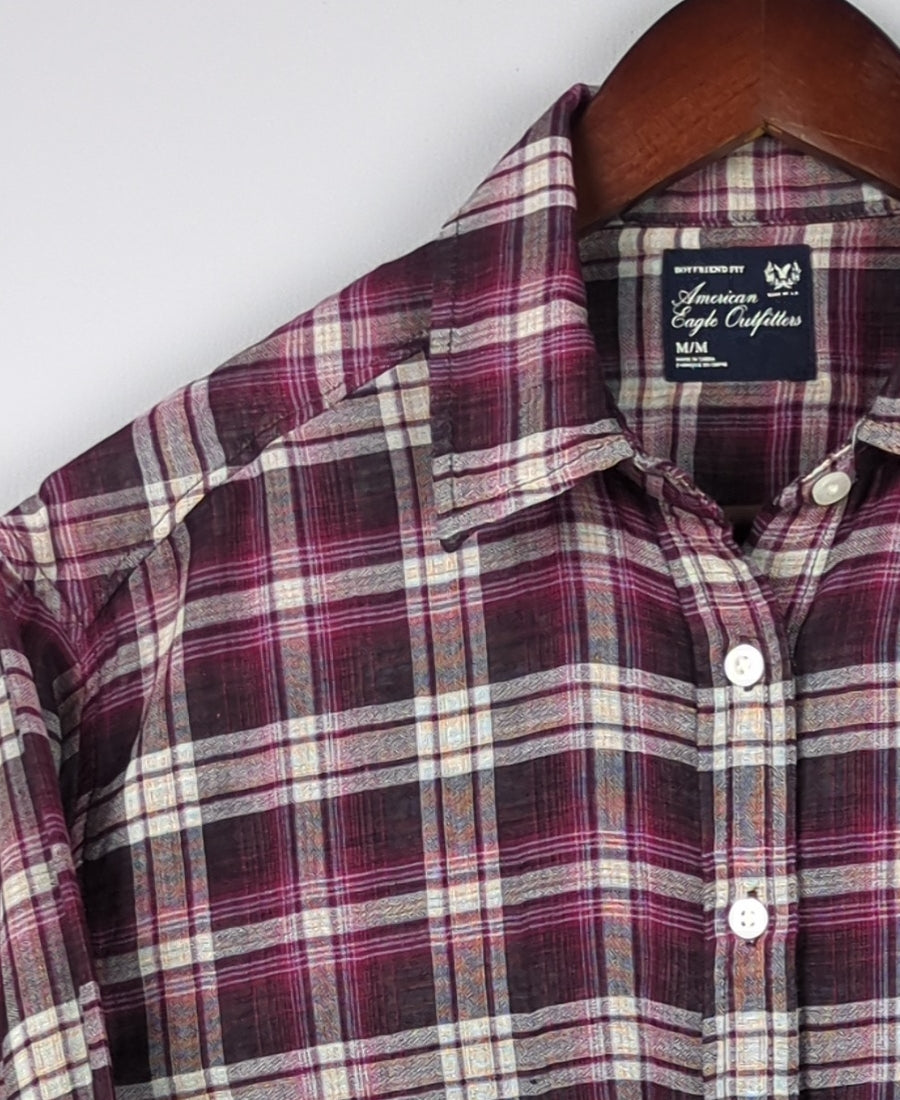 Plaid Maroon