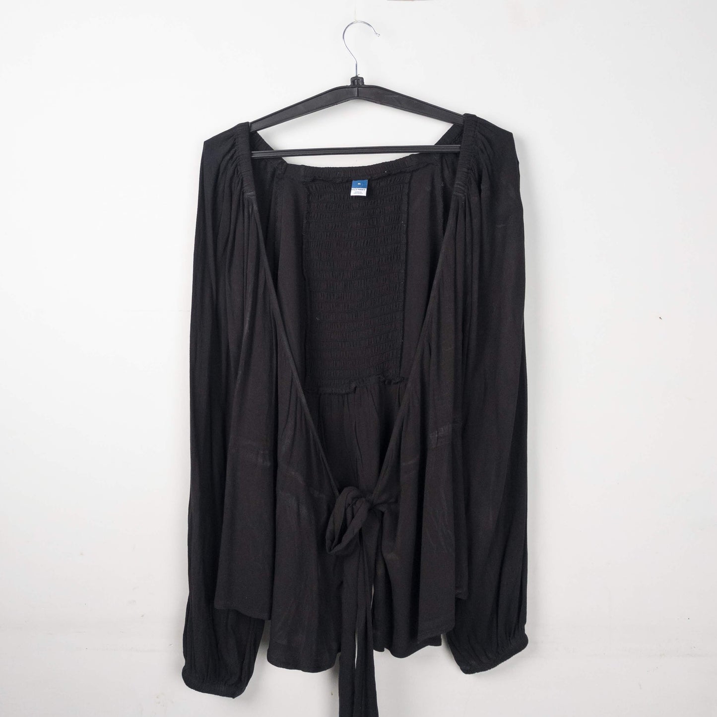 Black Tie Front Top