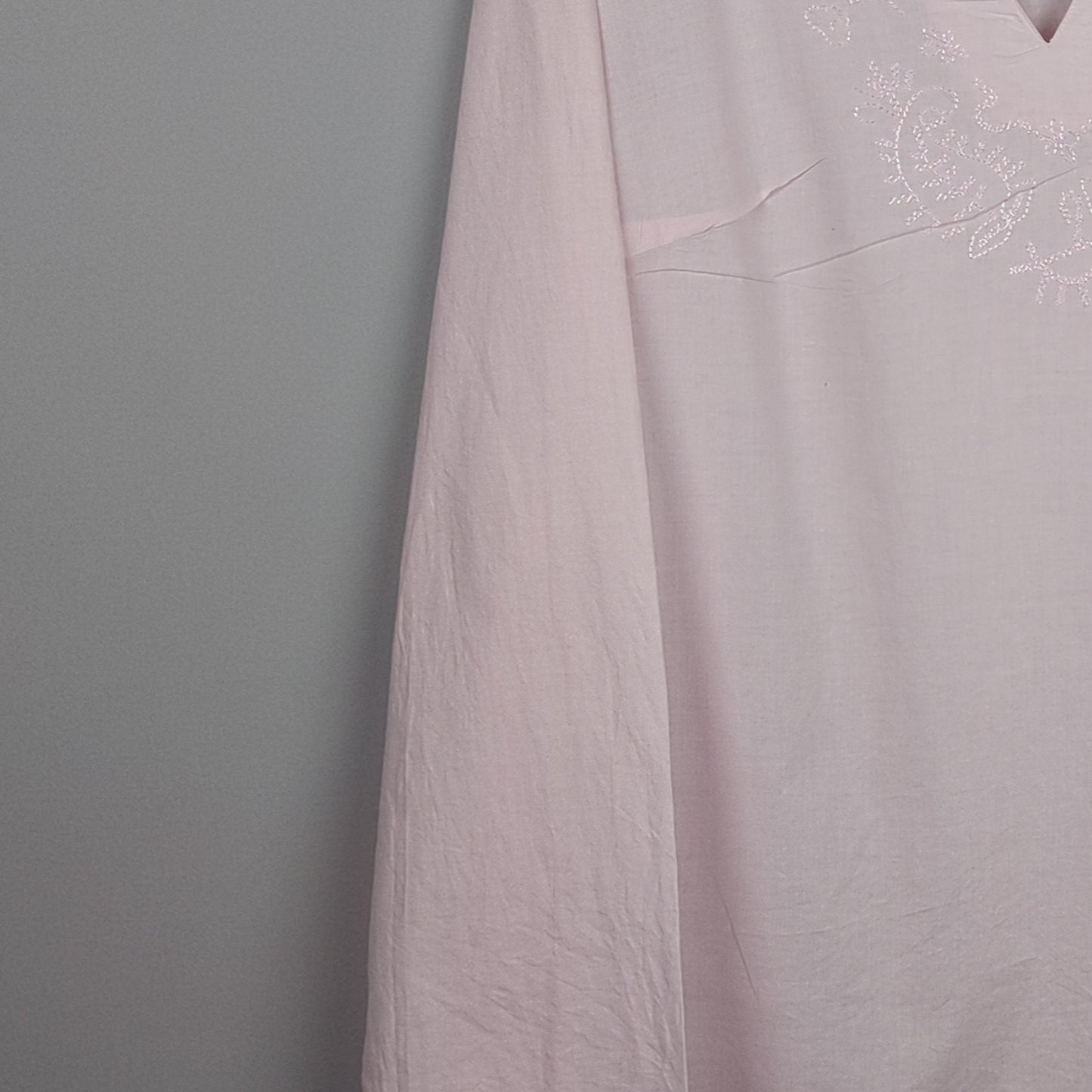 Pink Embroidered