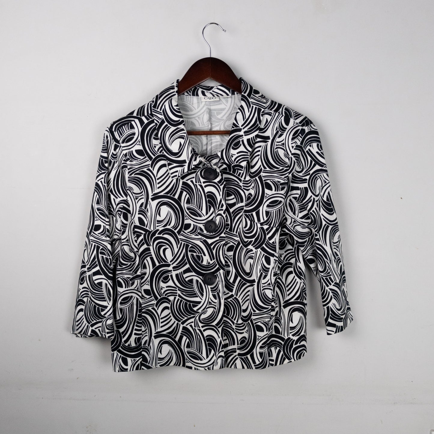 Patterned Button-Up Jacket