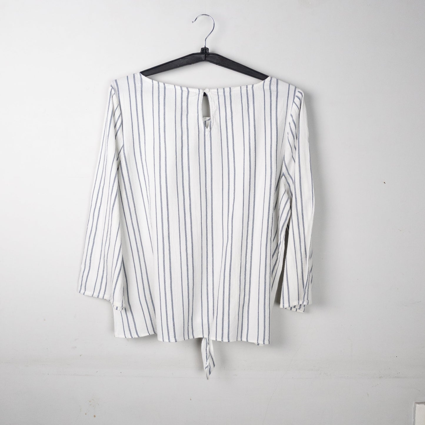 Striped Tie-Front Blouse