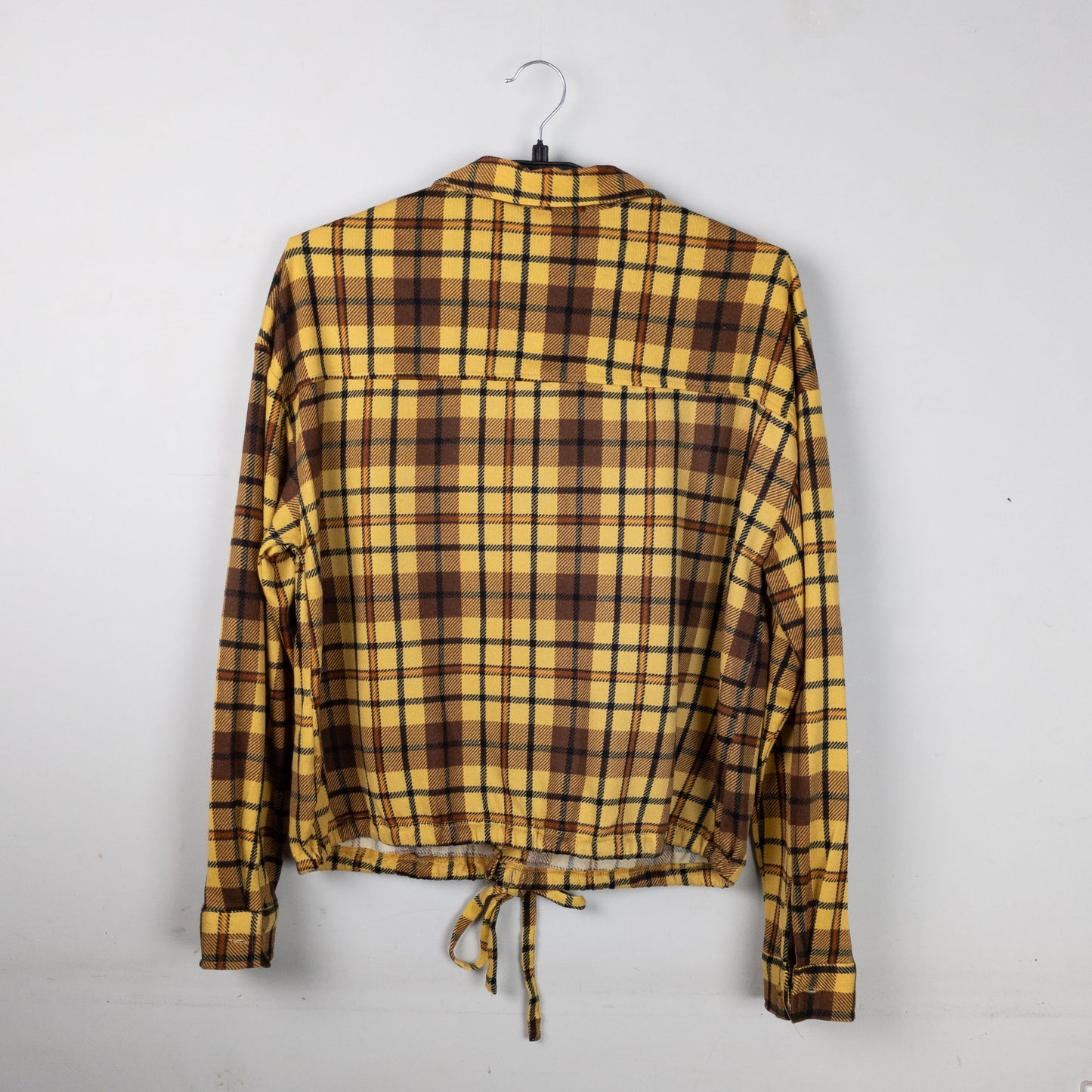 Plaid Tie-Front Shirt