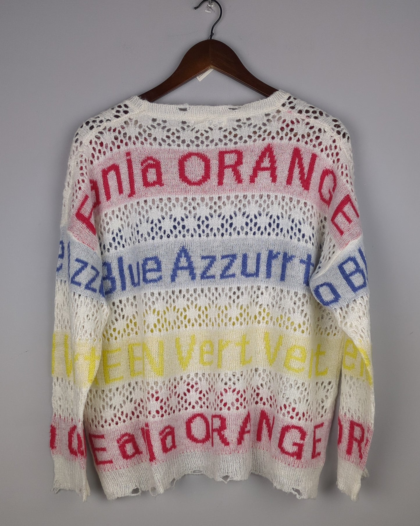 Lei Yuan White Knitted Sweater
