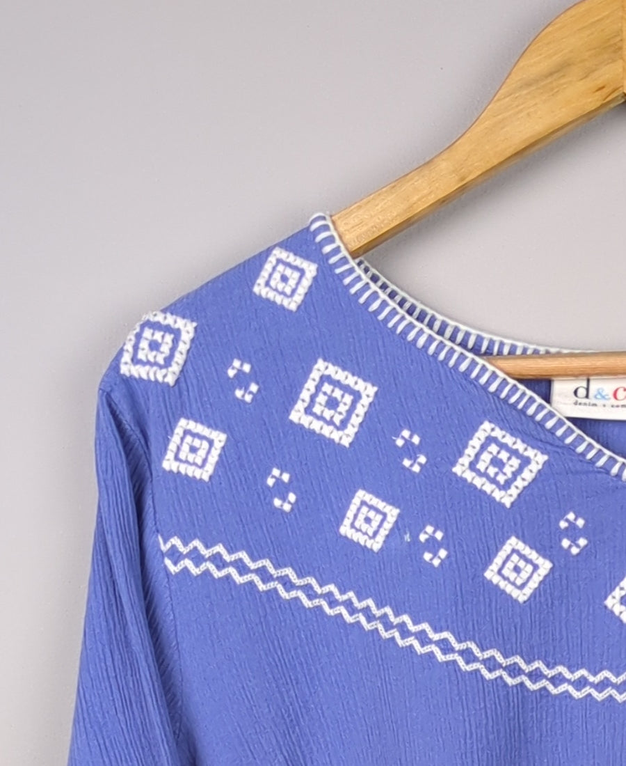 Embroidered Azure
