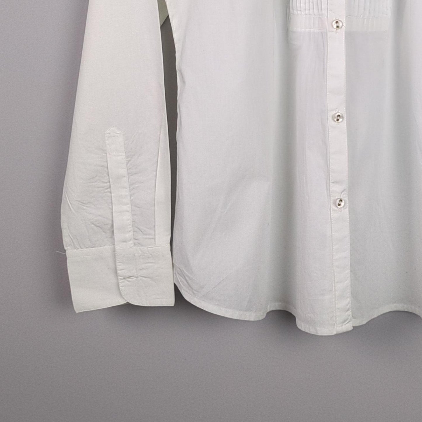White Pleated Blouse