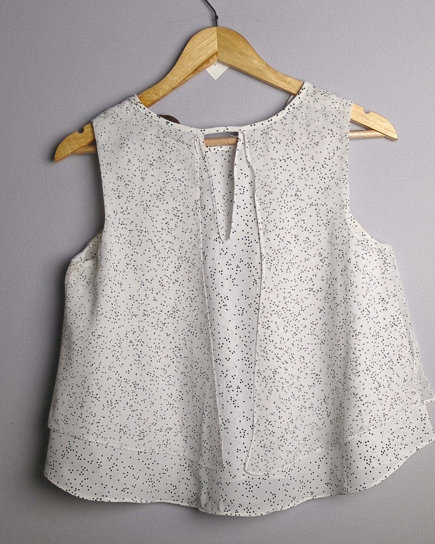 Zara Basic White Layered Blouse
