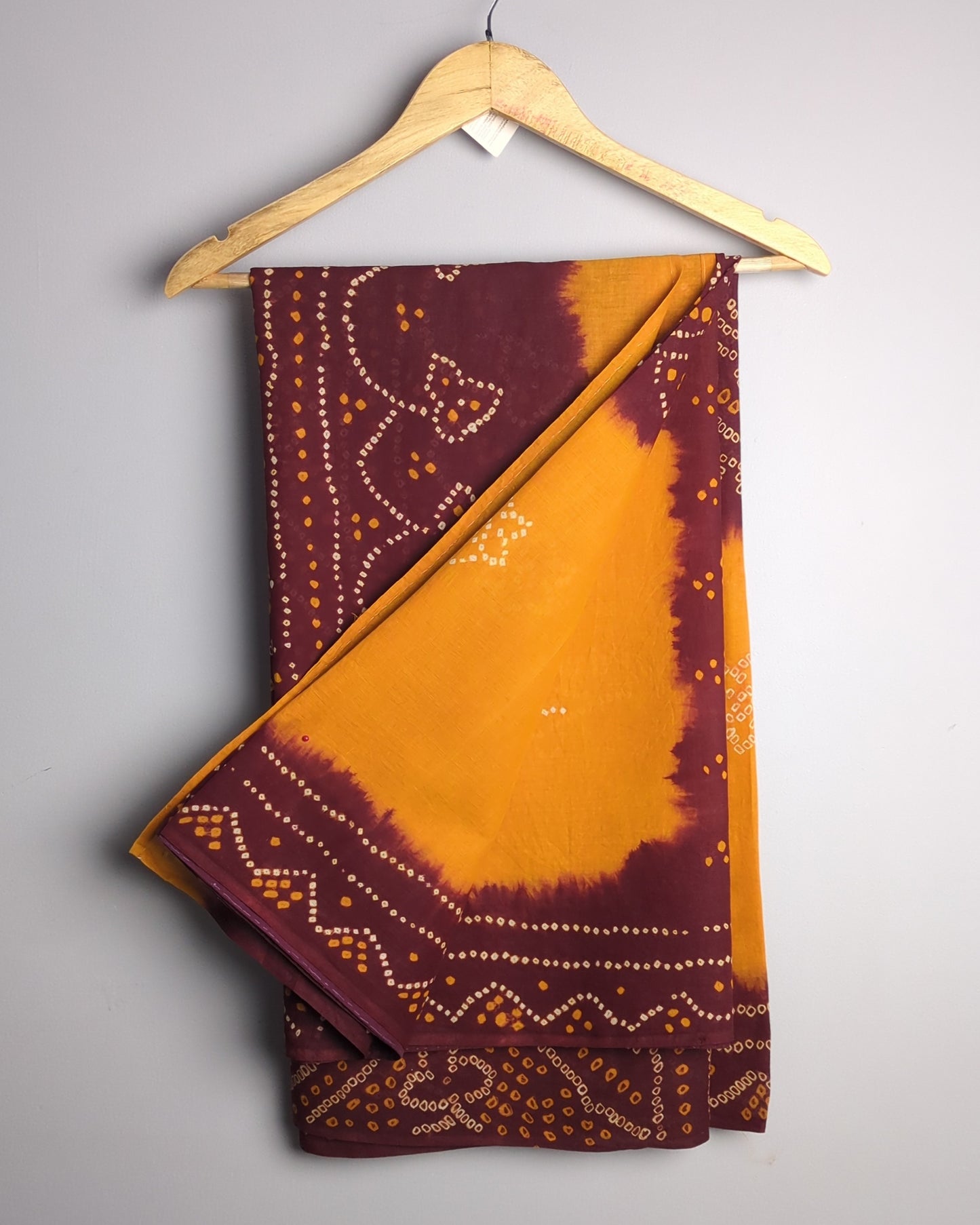 Orange Bandhani Saree