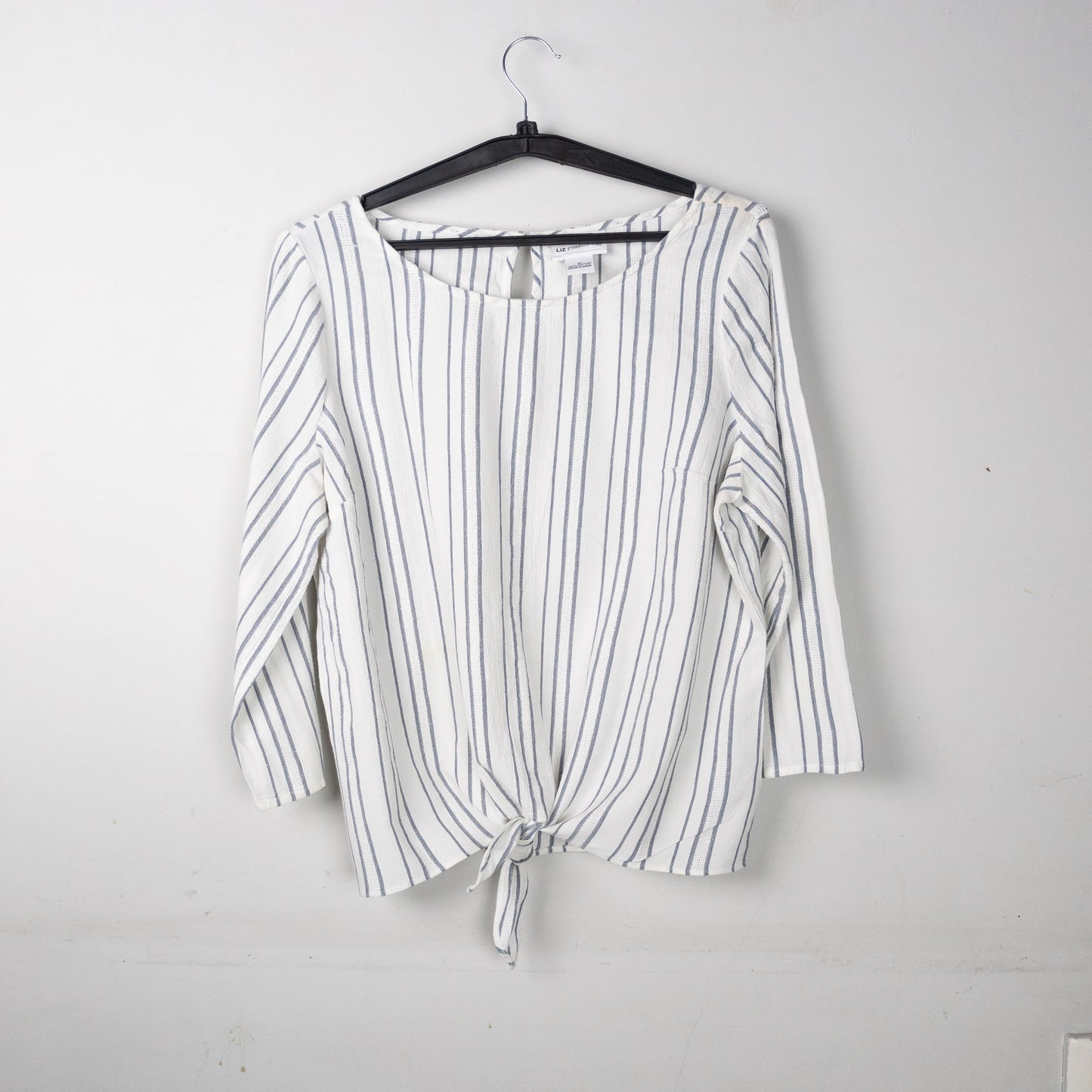 Striped Tie-Front Blouse