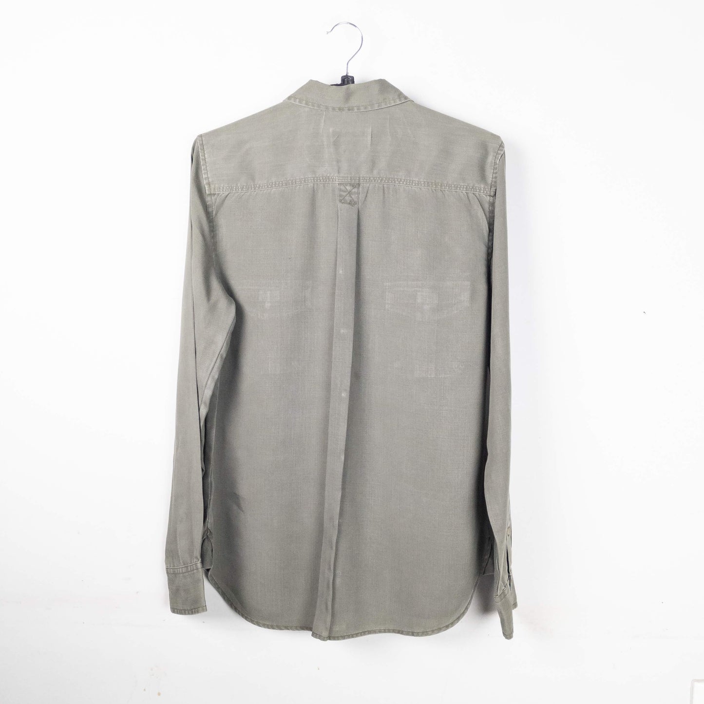 Solid Button-Up Shirt