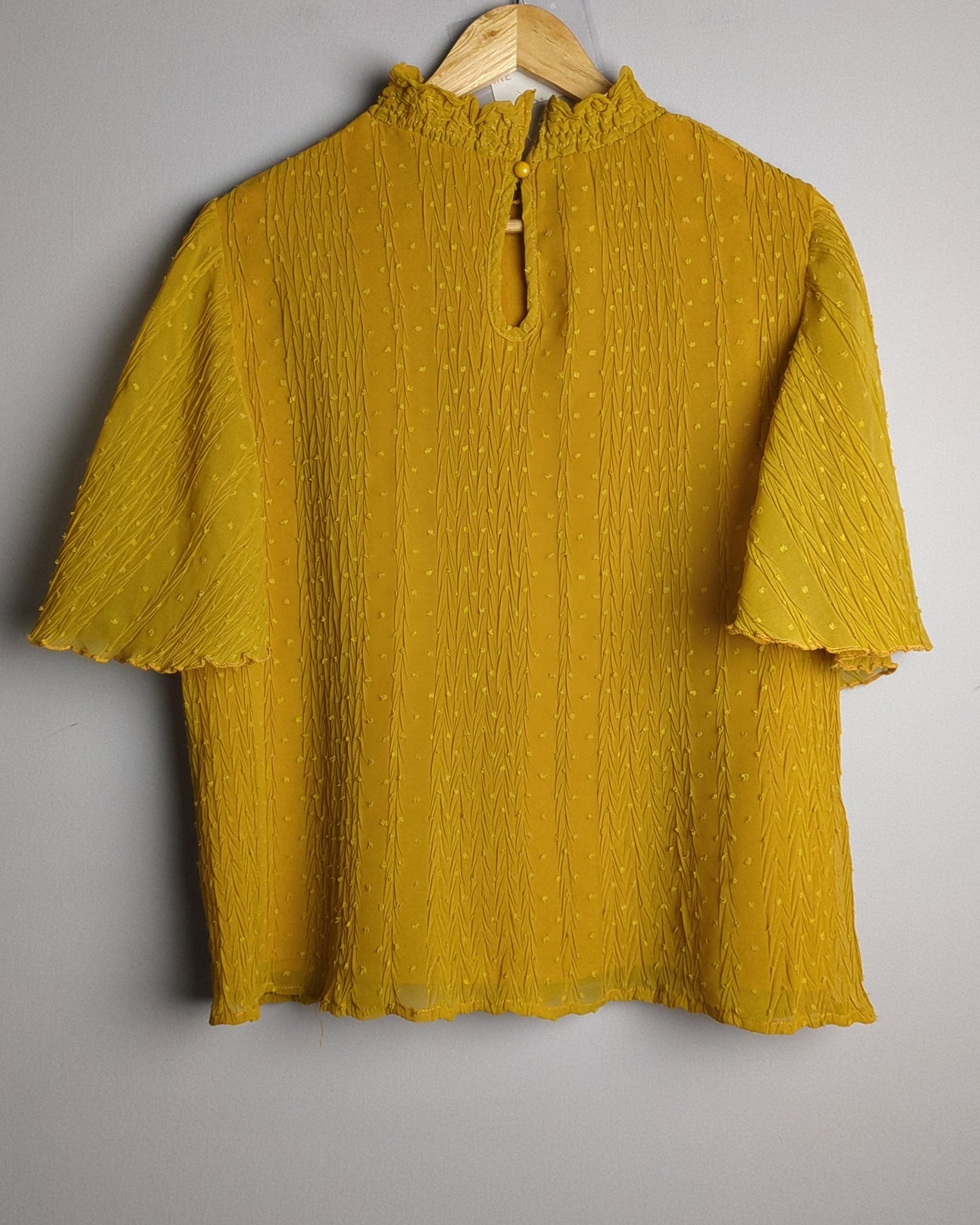 Shein Orange Ruffle Top