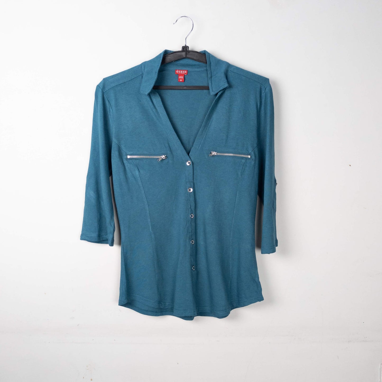 Guess 3/4 Sleeve Button Down Top