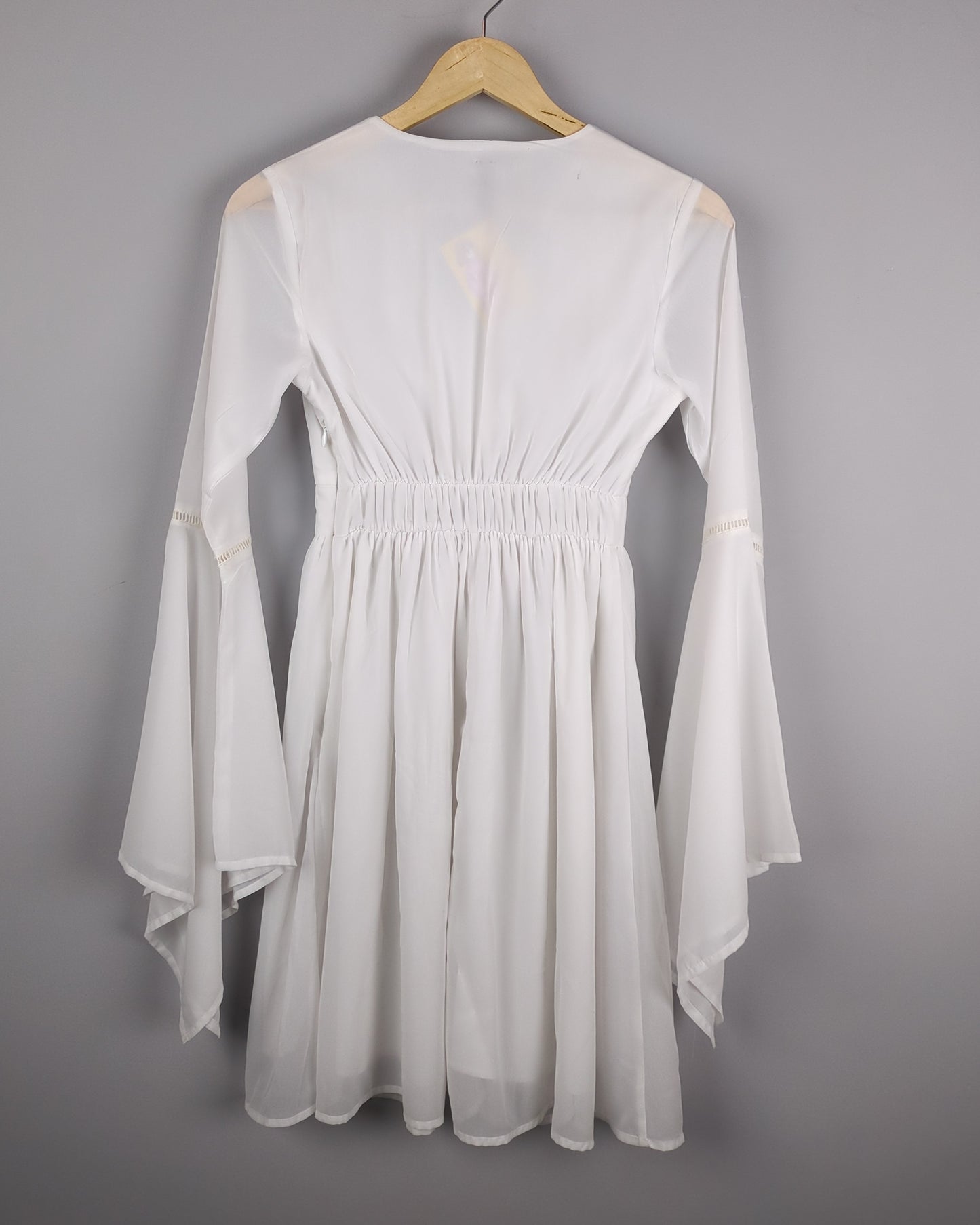 Sassafras White Bell Sleeve Dress