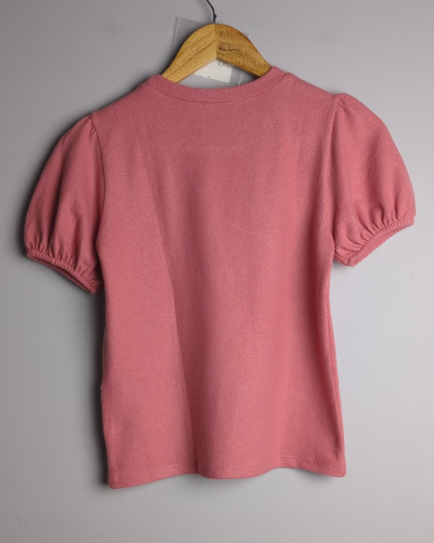 Zara Pink Puff-Sleeve Top