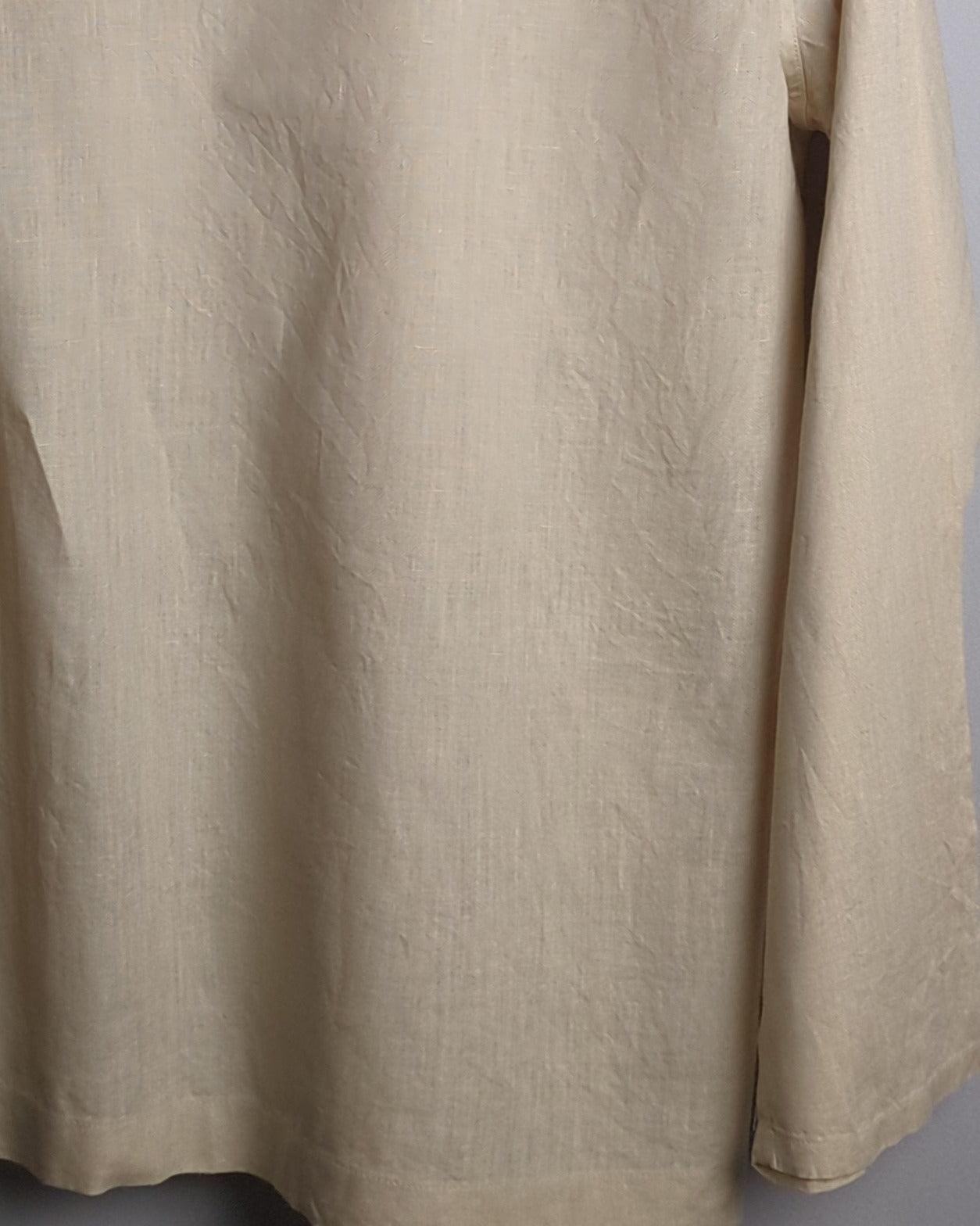 Fabindia Beige Linen Kurta