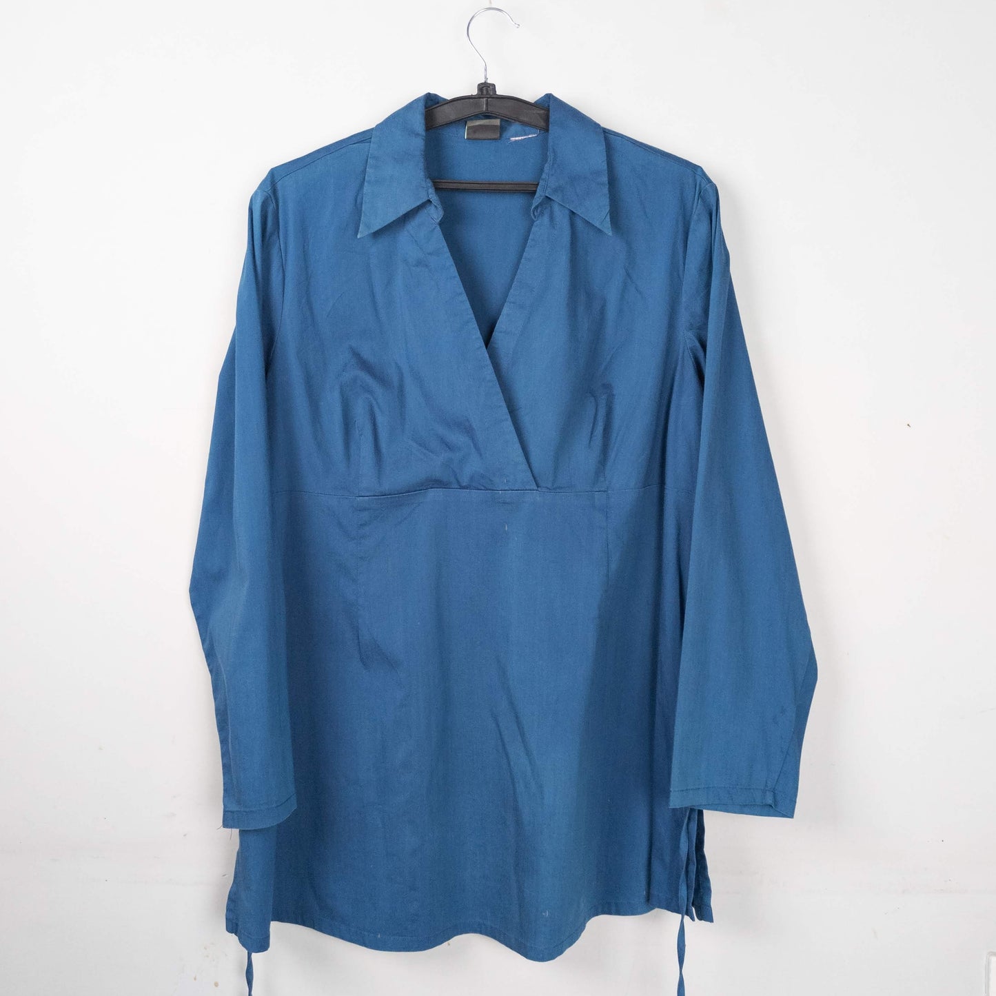 Long Sleeve Blue Blouse