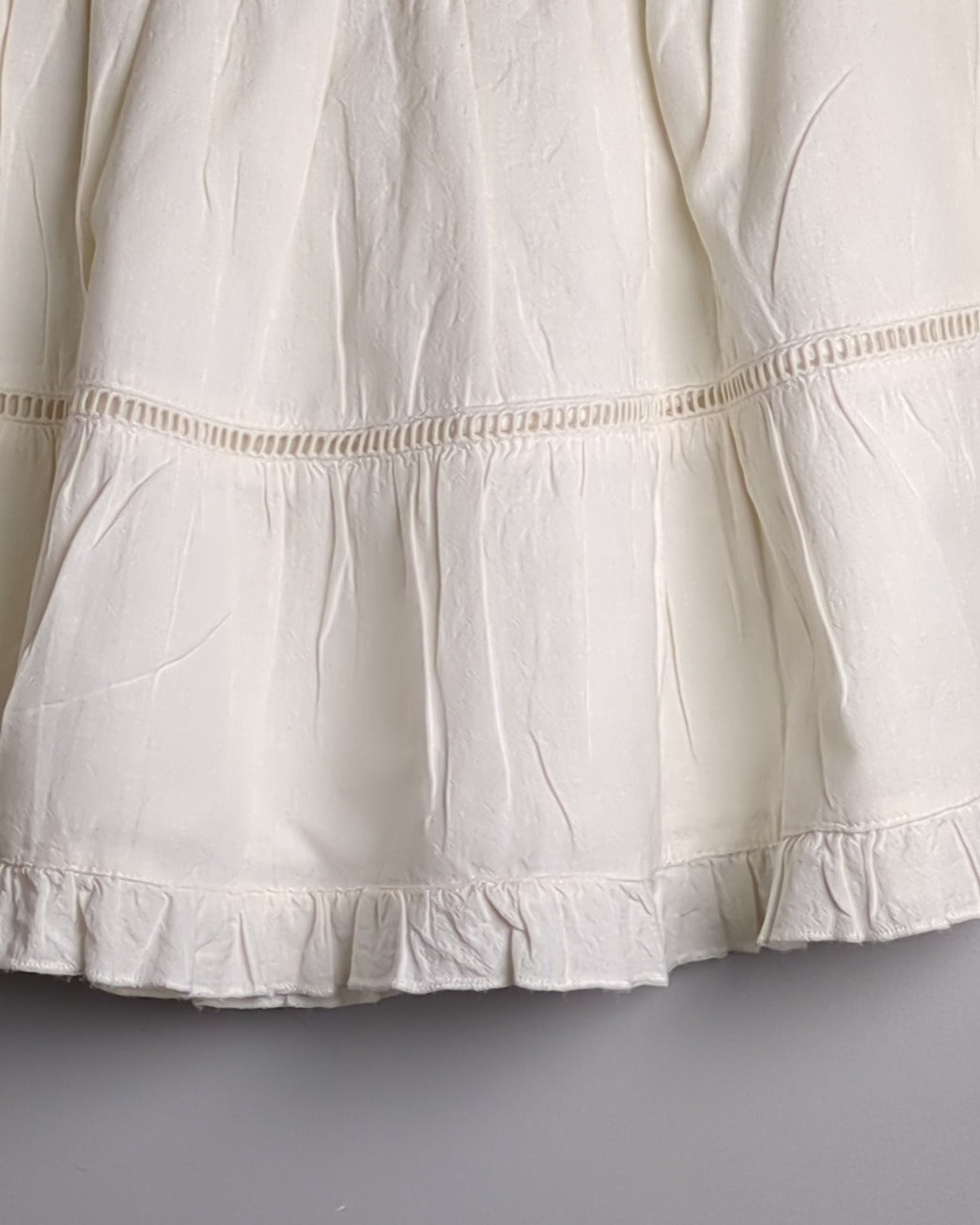 Zara White Tiered Skirt