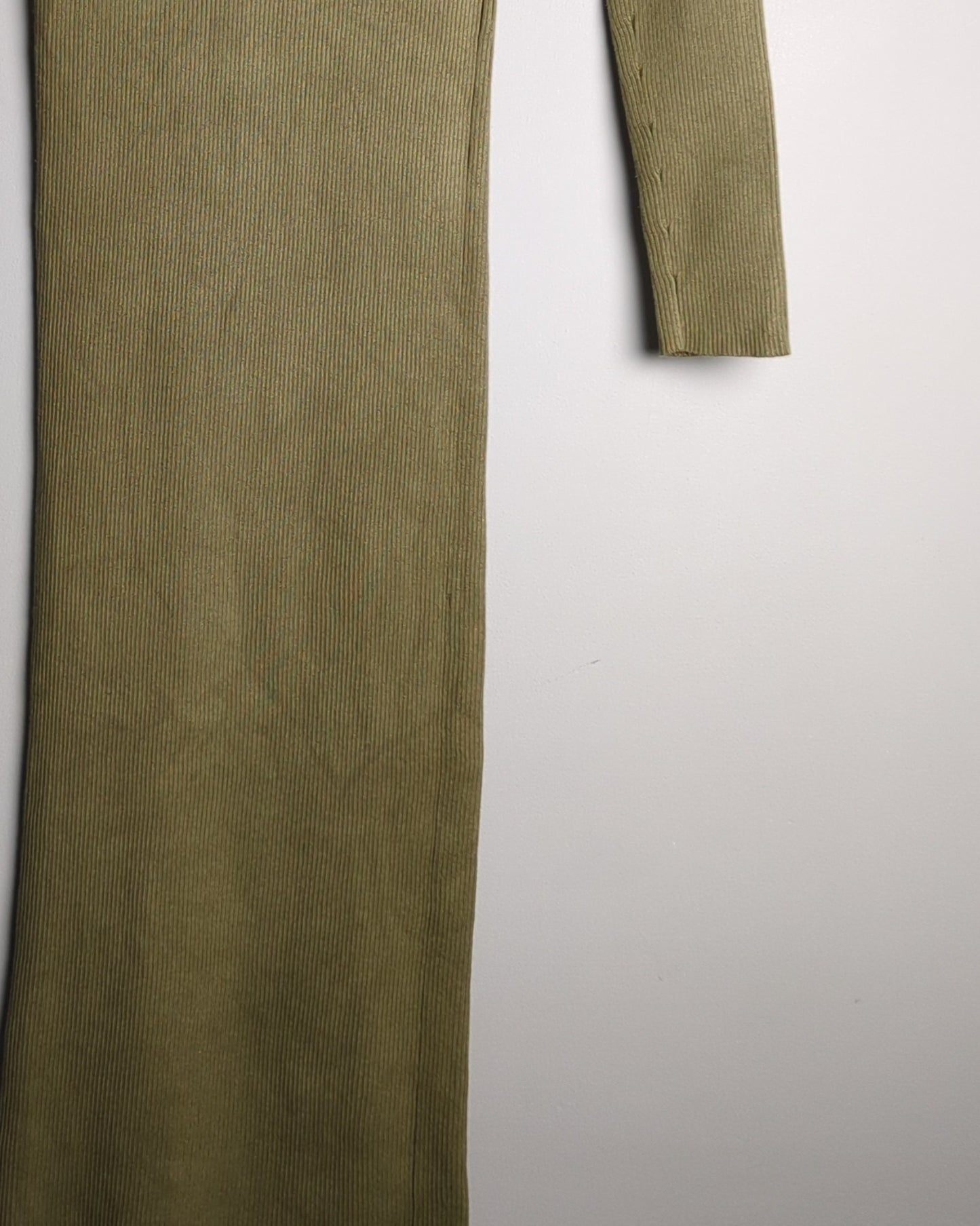 Zara Green Ribbed Dress