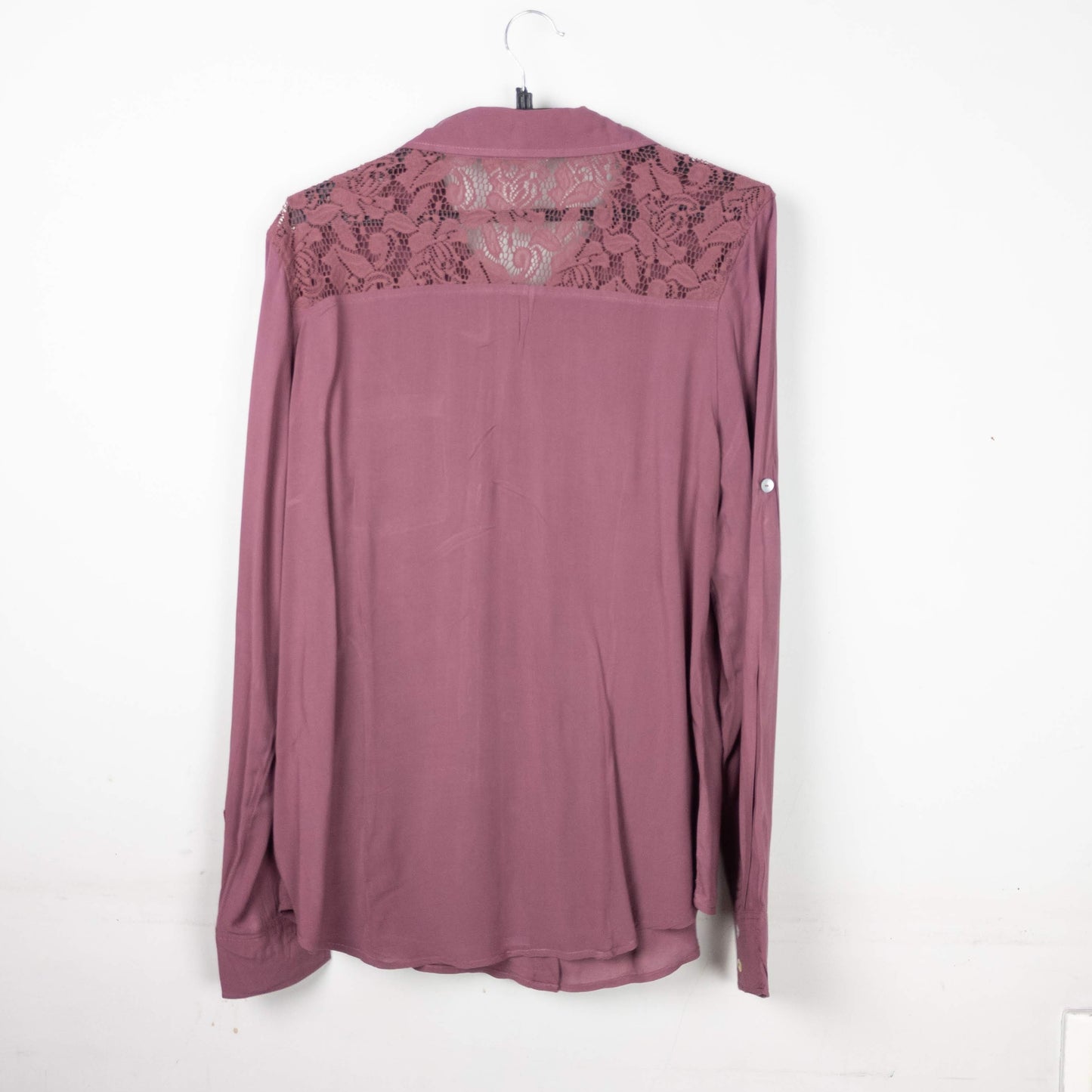 Lace Detail Button-Up Shirt