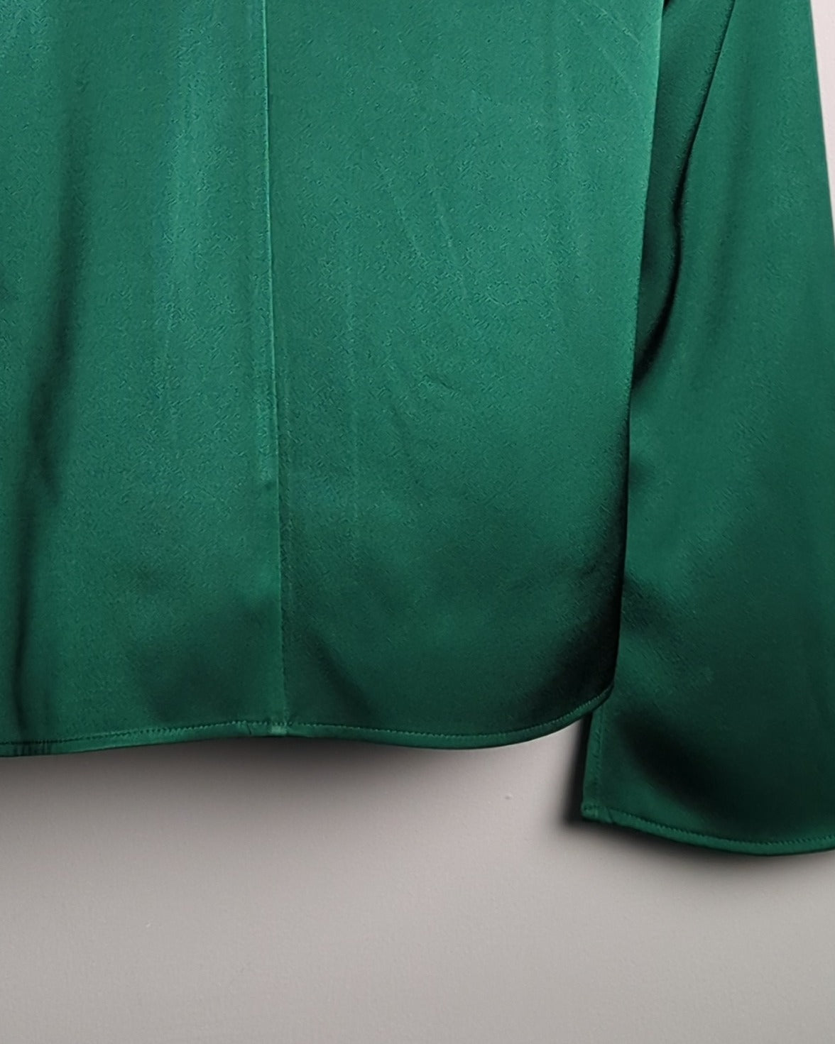 H&M Green Satin Blouse