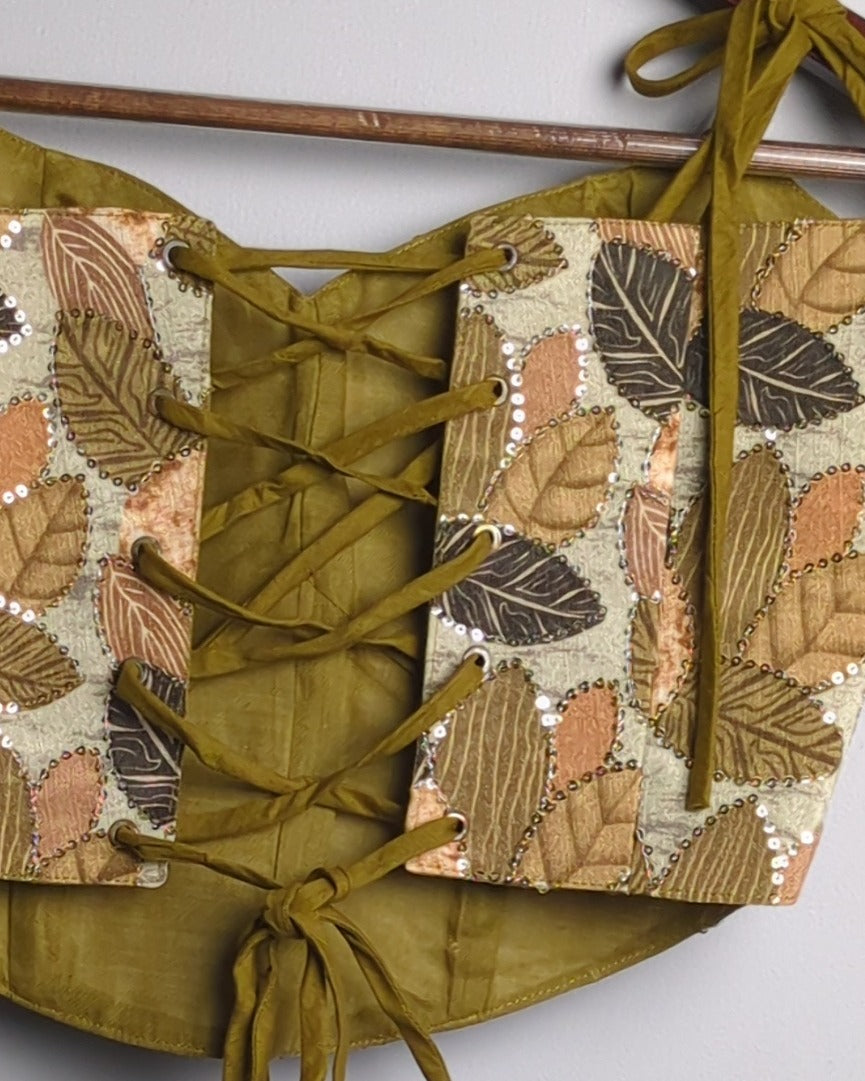 Antima Lunker Beige Corset Top