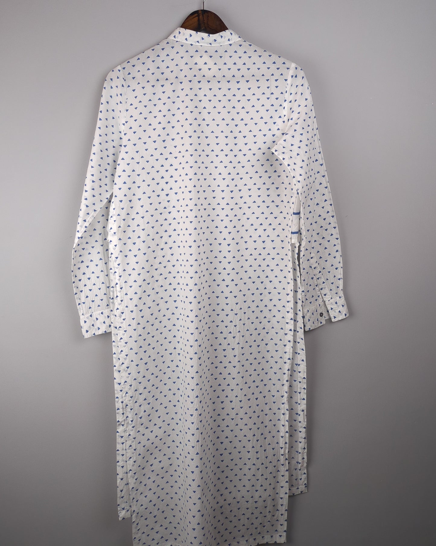 Nicobar White Patterned Kurta Dress