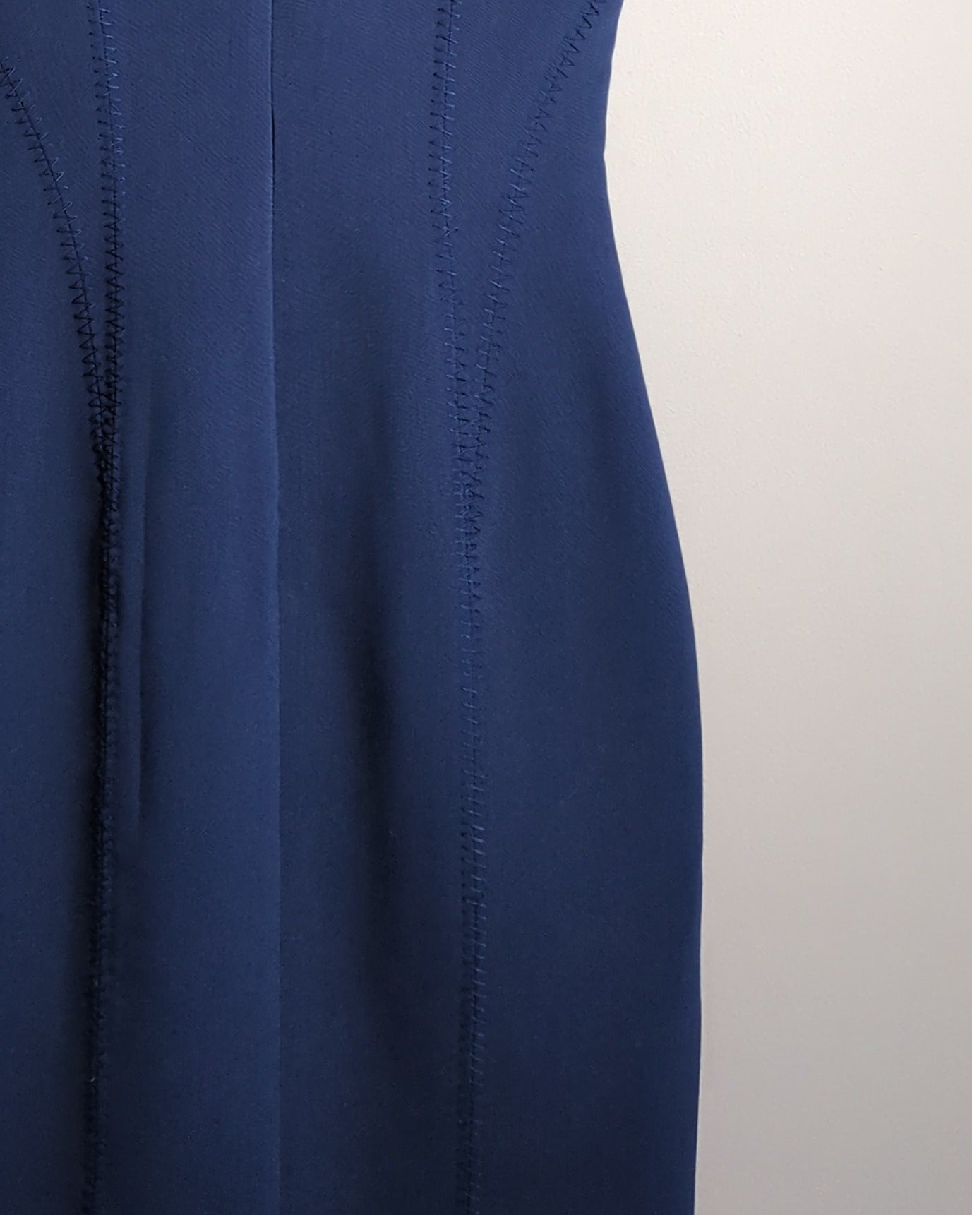 Mango Blue Sleeveless Sheath